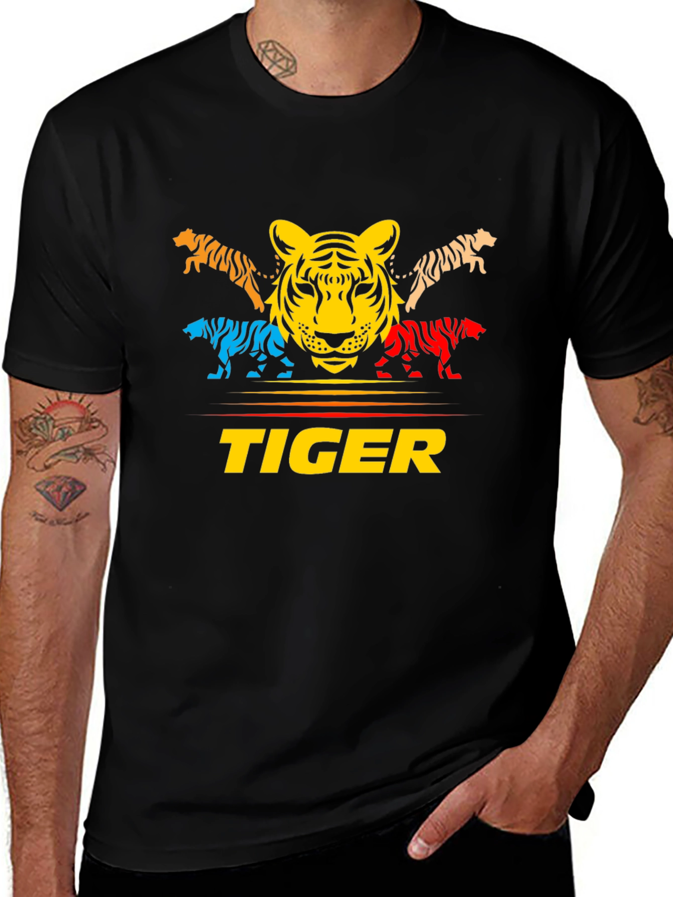 Variant 13 of Bold Tiger Graphic Tee - Colorful Animal Print