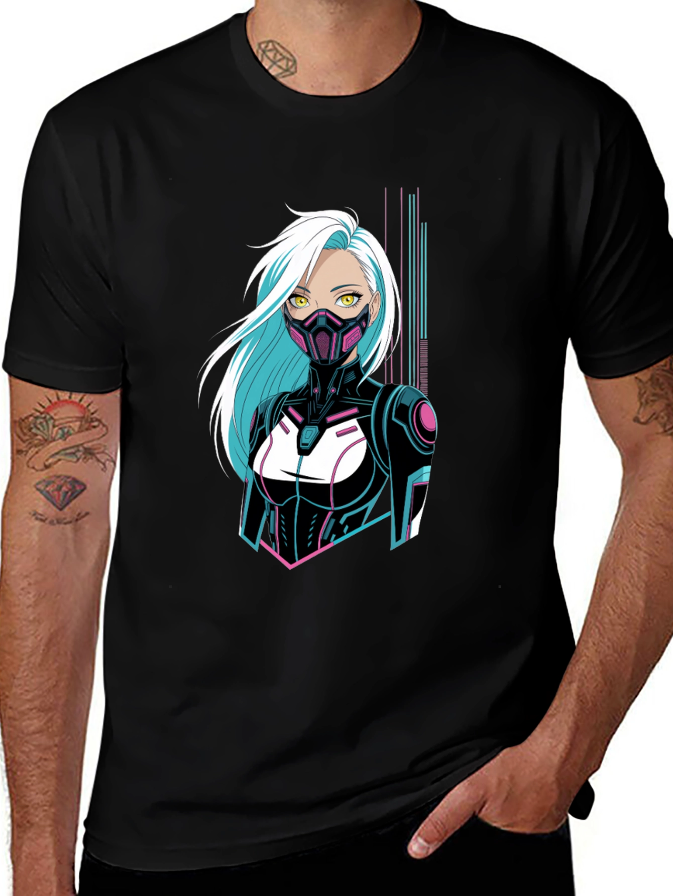 Cyberpunk Masked Woman T-Shirt