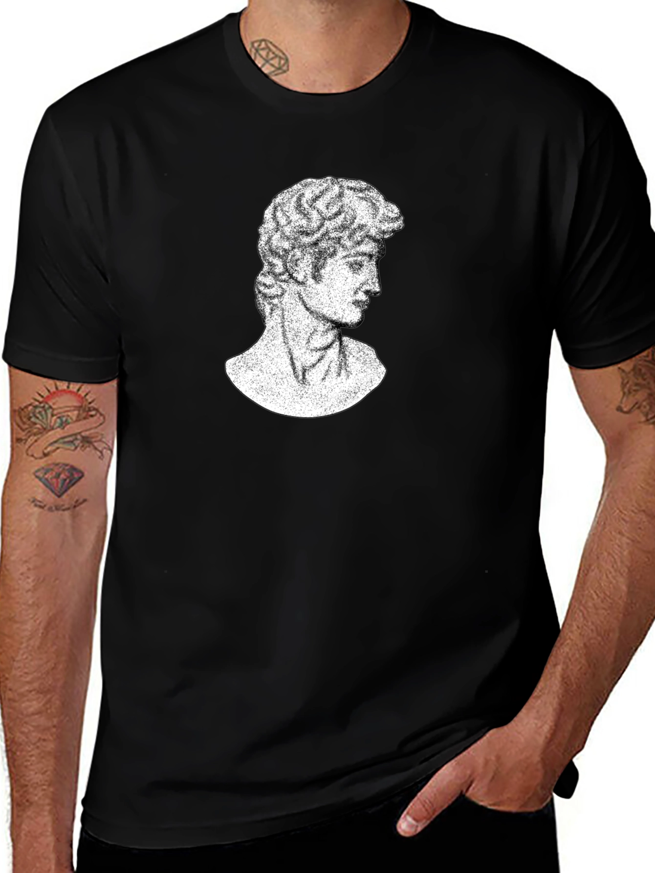 Variant 10 of David Bust T-Shirt - Classic Art Graphic Tee