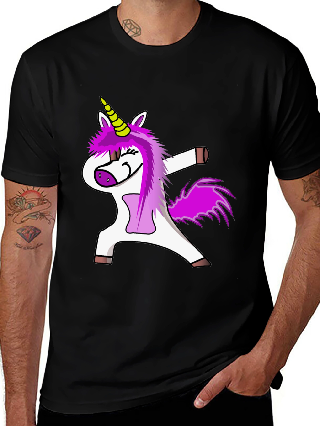 Variant 26 of Dabbing Unicorn Graphic Tee - Trendy & Fun