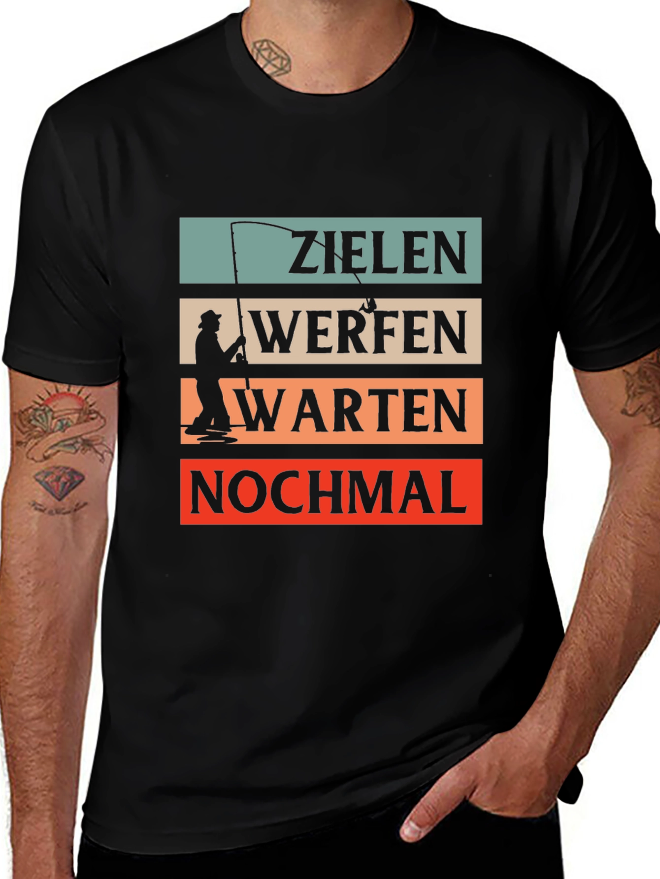 Variant 28 of Zielan Werfen Warten T-Shirt
