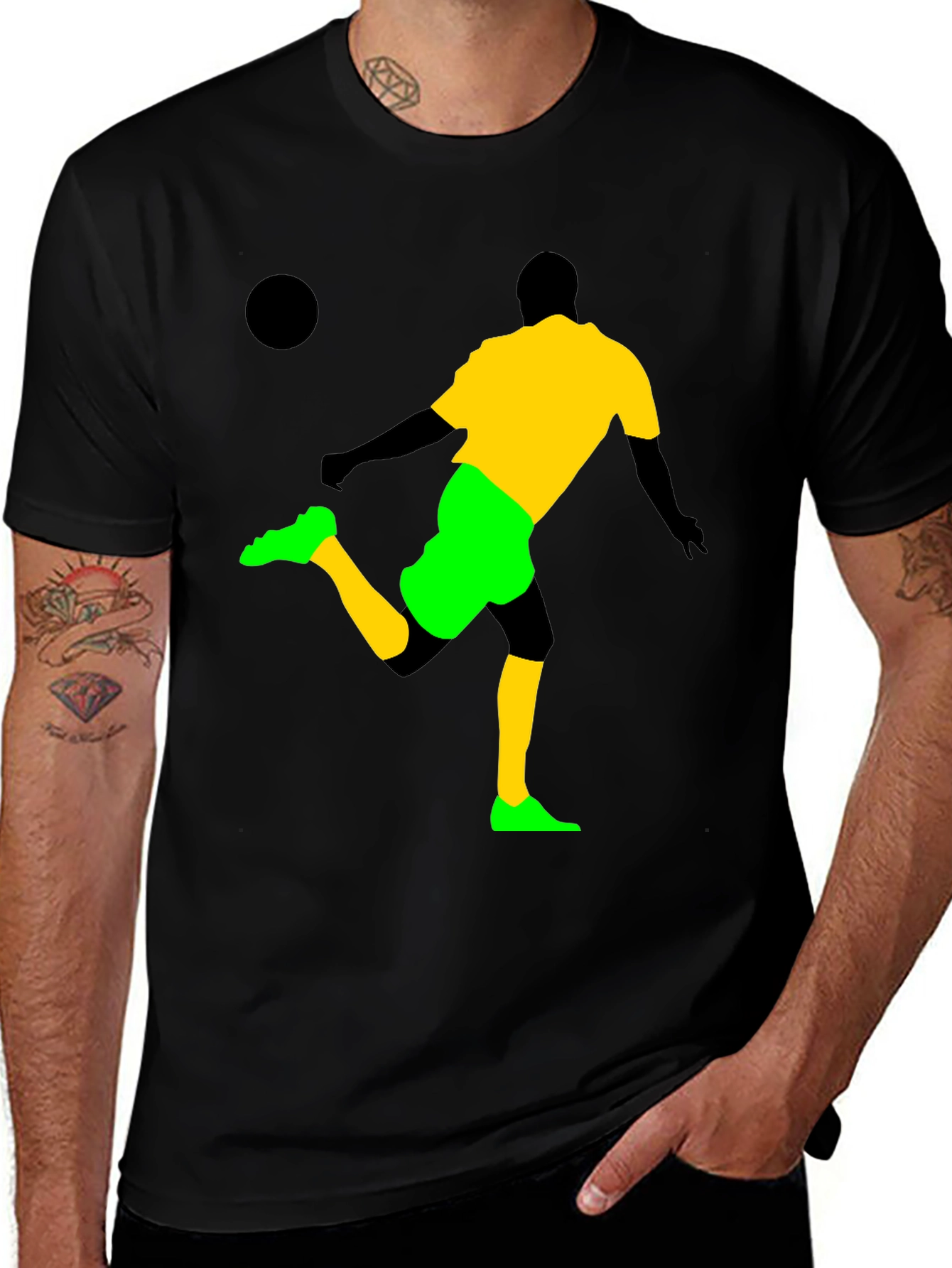 Variant 30 of Soccer Silhouette Graphic T-Shirt