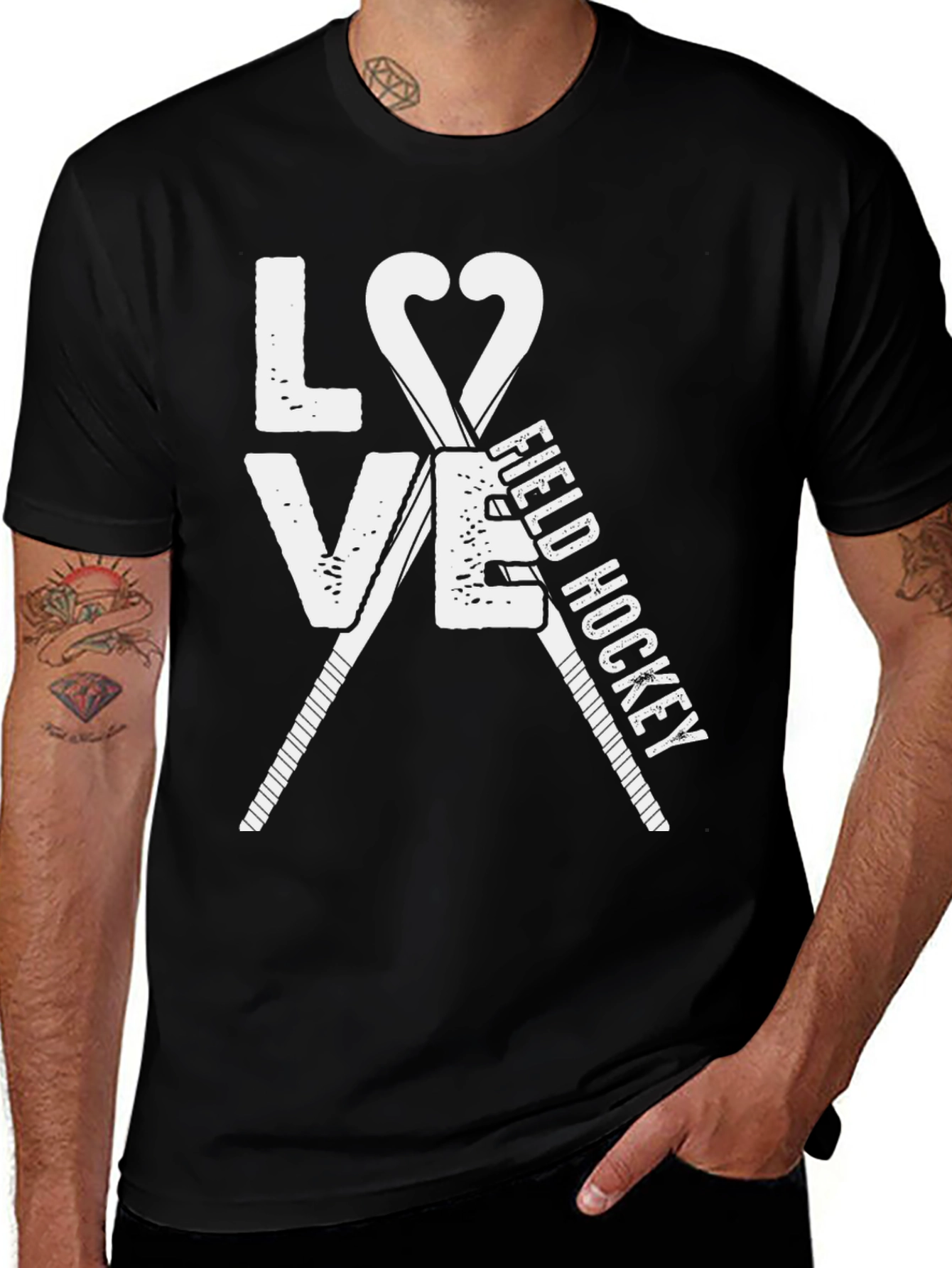 Variant 25 of Love Field Hockey Black Graphic T-Shirt