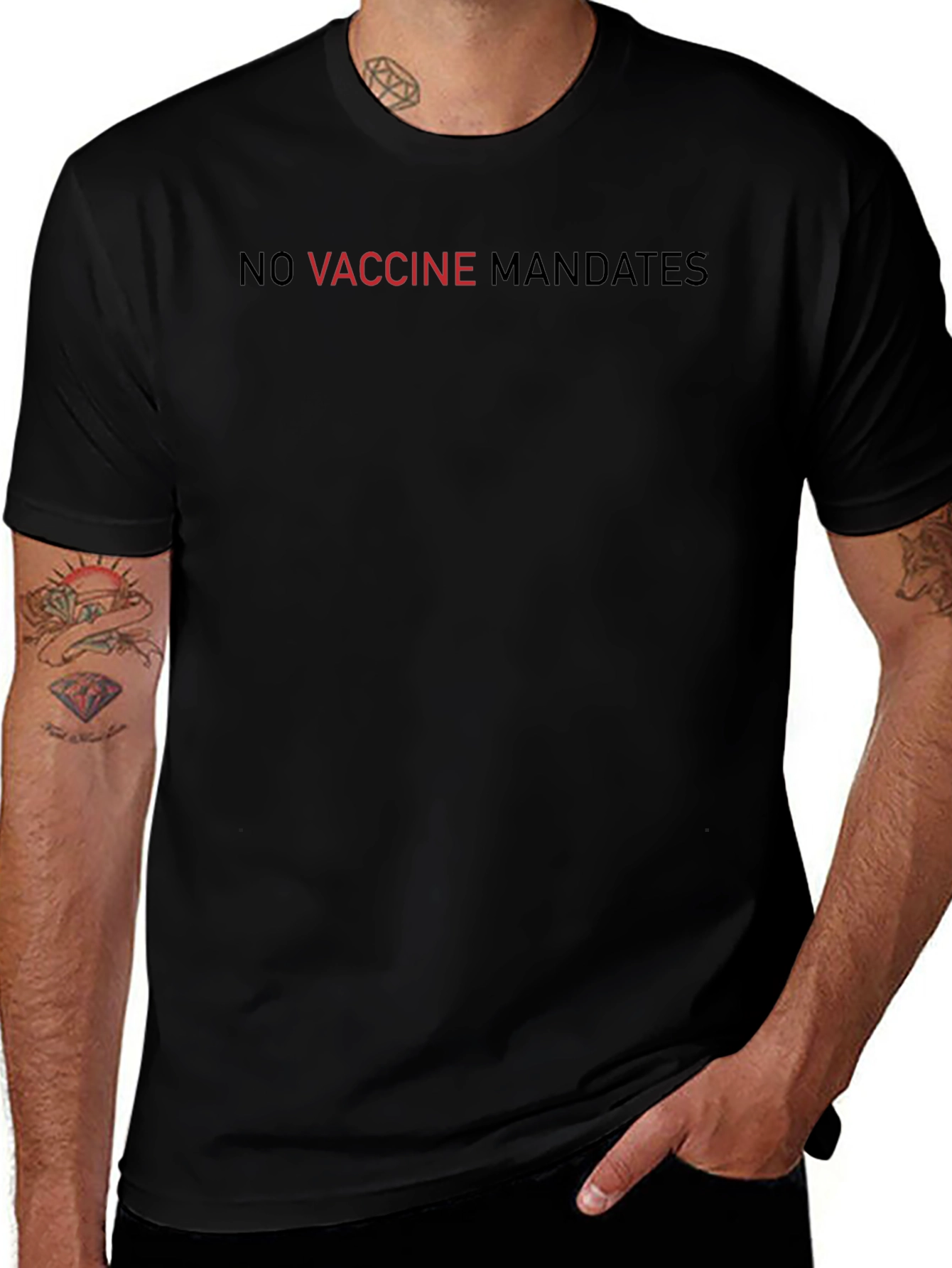 Variant 25 of No Vaccine Mandates T-Shirt