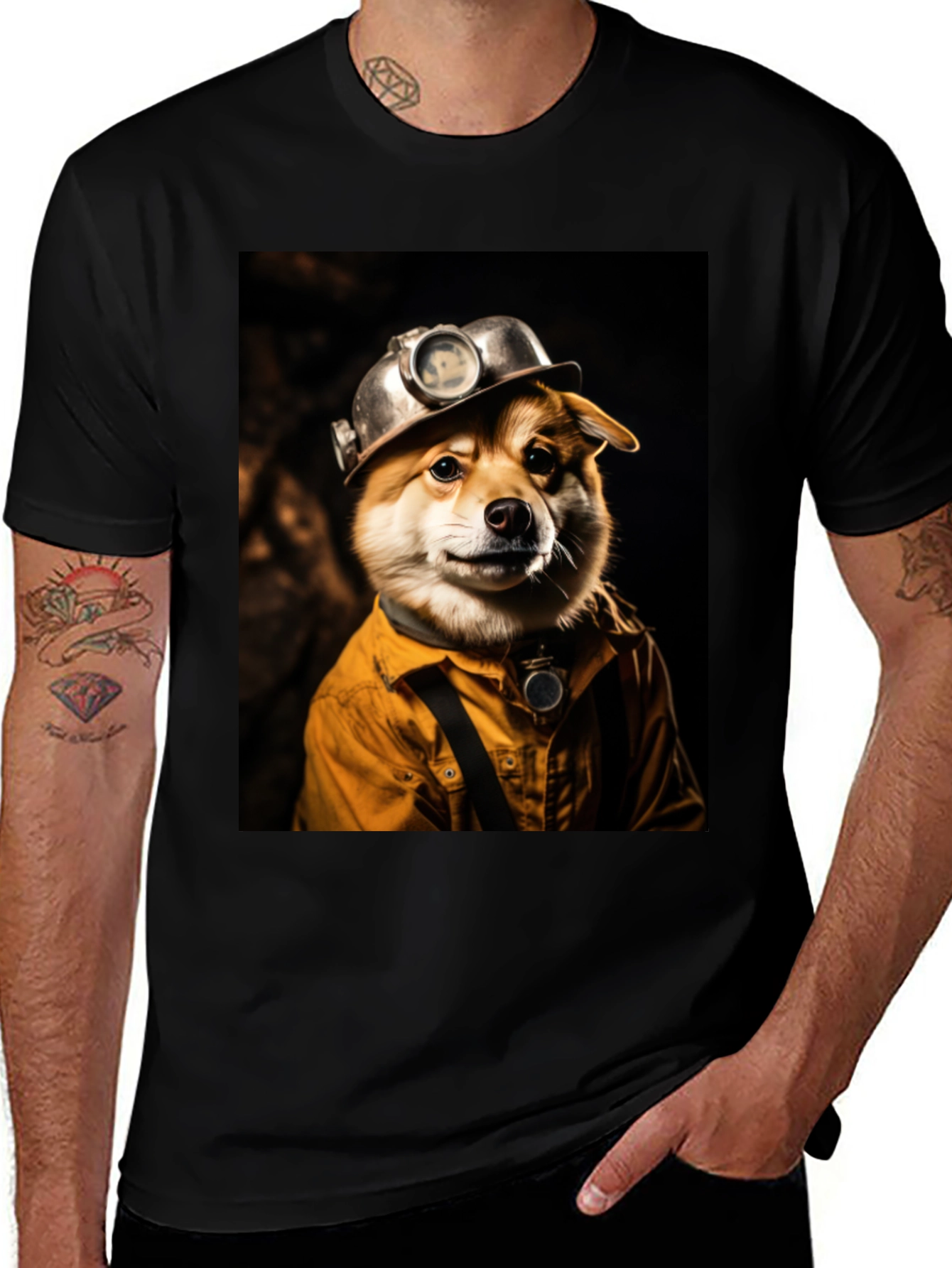 Variant 19 of Miner Doge T-Shirt - Novelty Graphic Tee