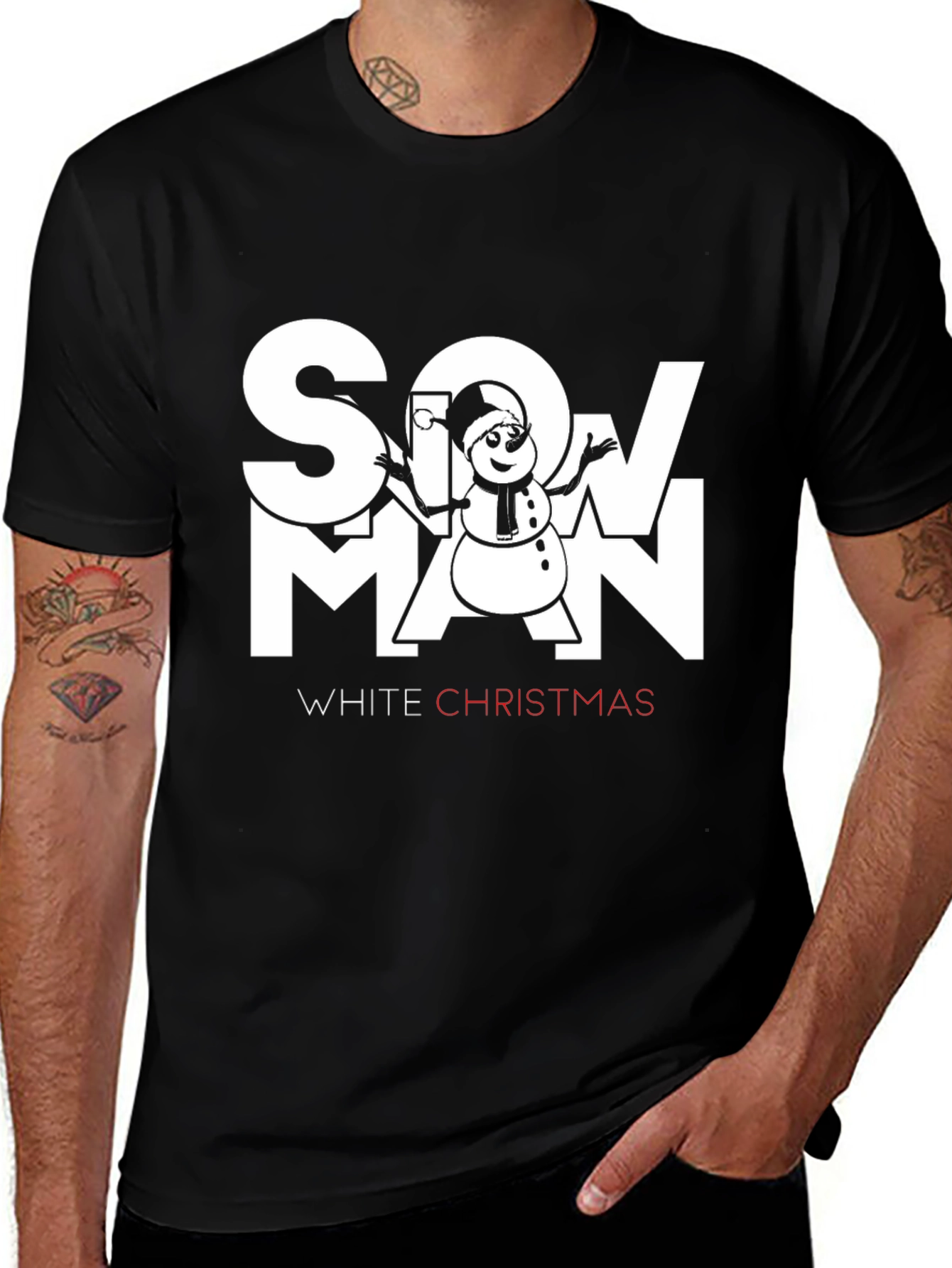 Variant 14 of Snowman White Christmas Graphic T-Shirt