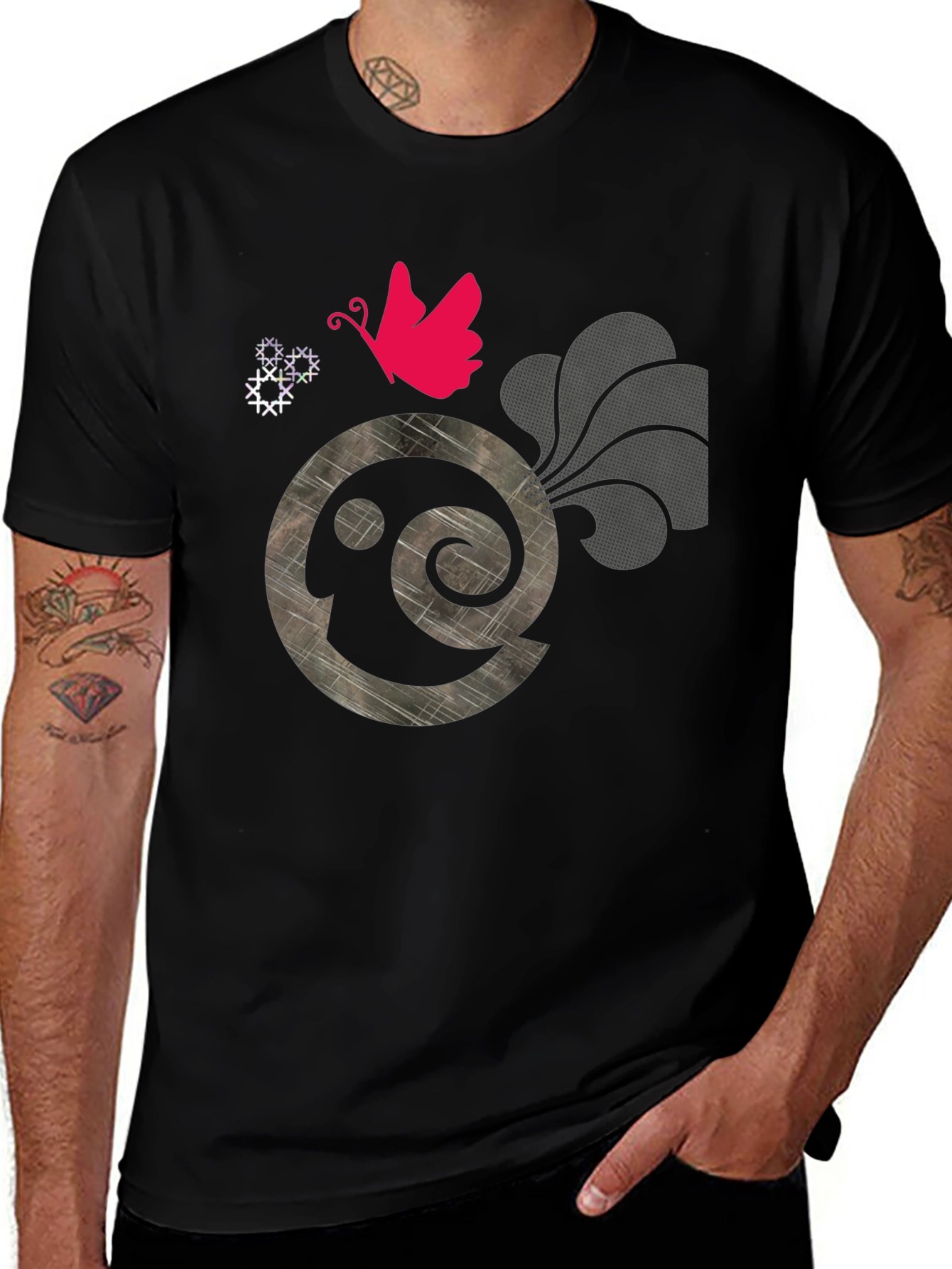 Variant 27 of Unique Graphic Tee - Butterfly Design