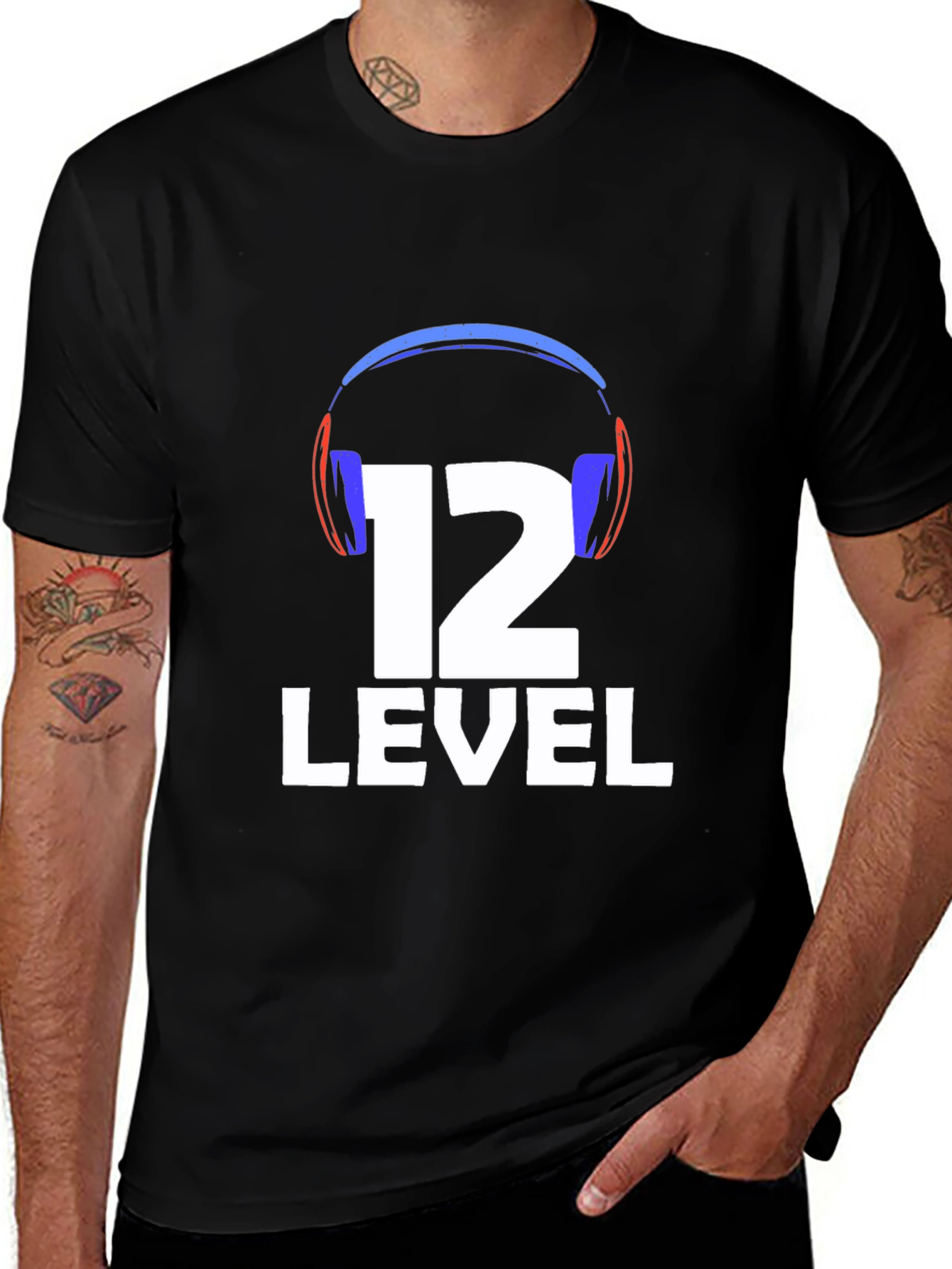 Variant 14 of Level 12 Gaming T-Shirt - Black