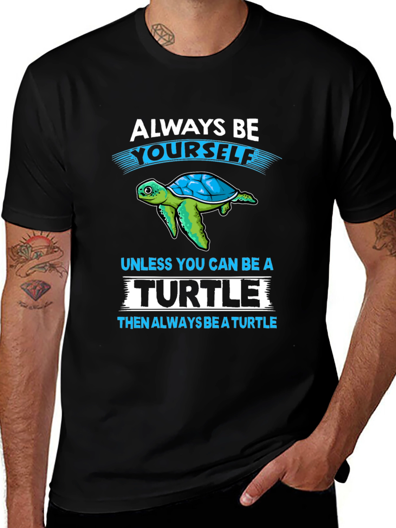 Variant 17 of Turtle Graphic T-Shirt: Always Be Yourself Tee