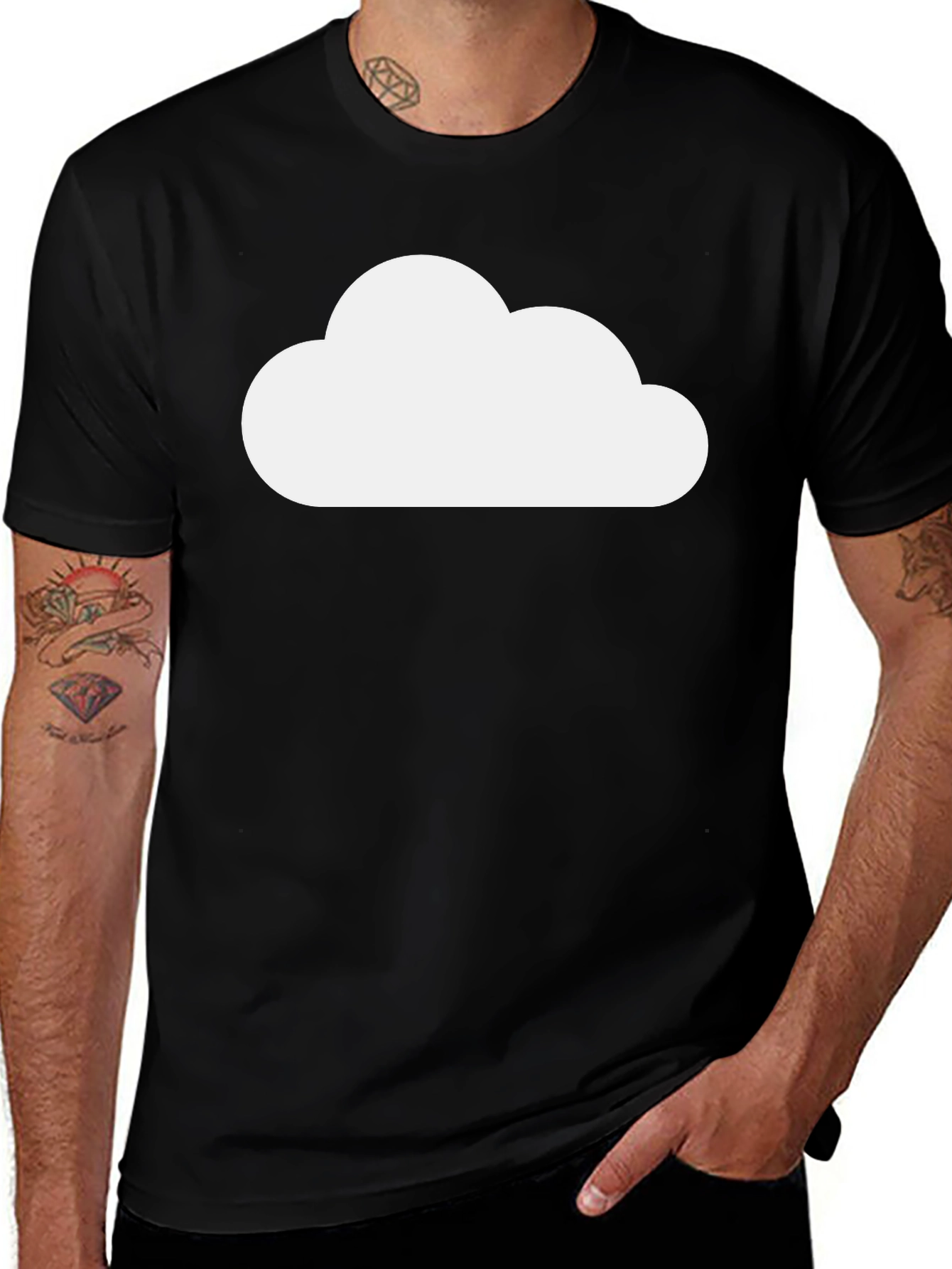 Variant 15 of Cloud Graphic T-Shirt - Casual Cotton Tee