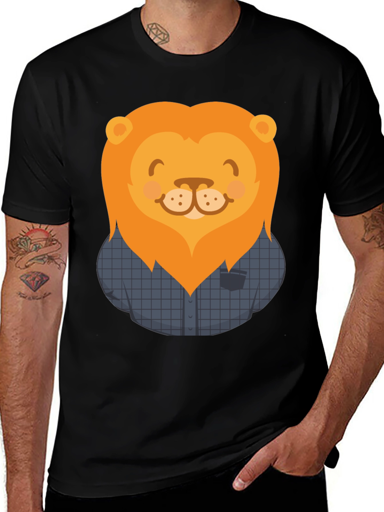 Variant 17 of Lion Graphic T-Shirt - Men's Casual Tee