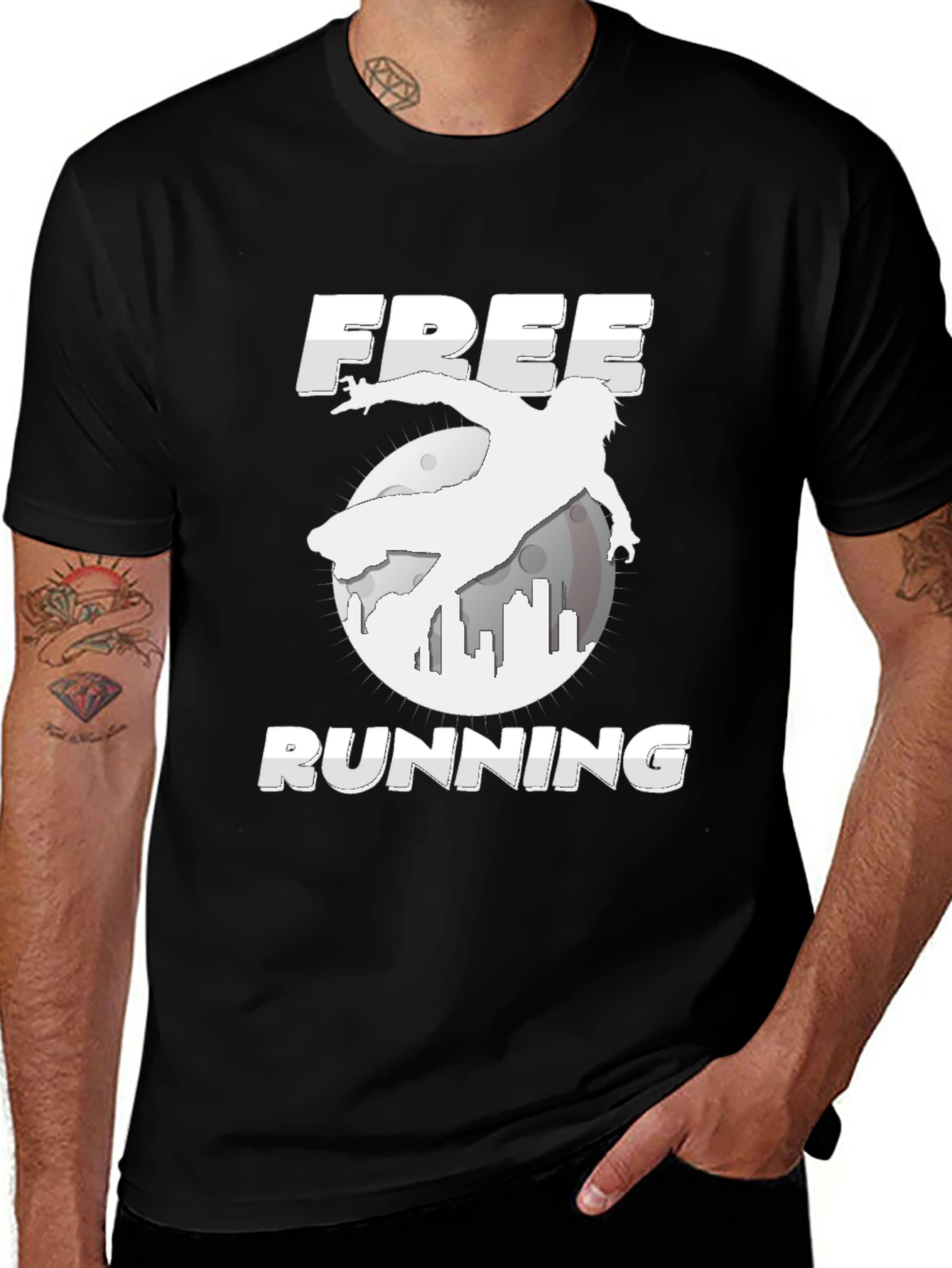 Variant 25 of Free Running Black T-Shirt