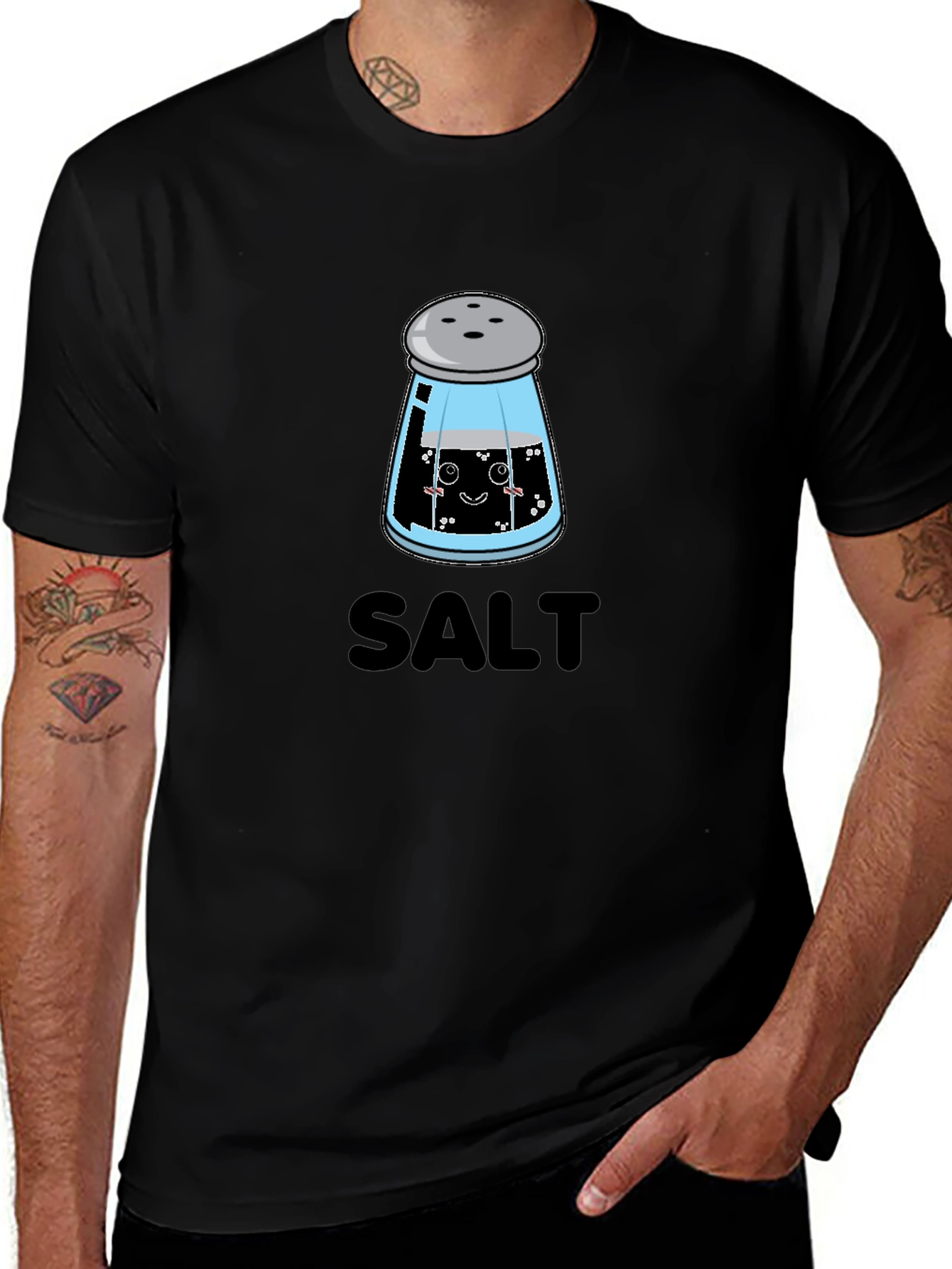 Variant 10 of Funny Salt Shaker Cartoon Graphic Tee