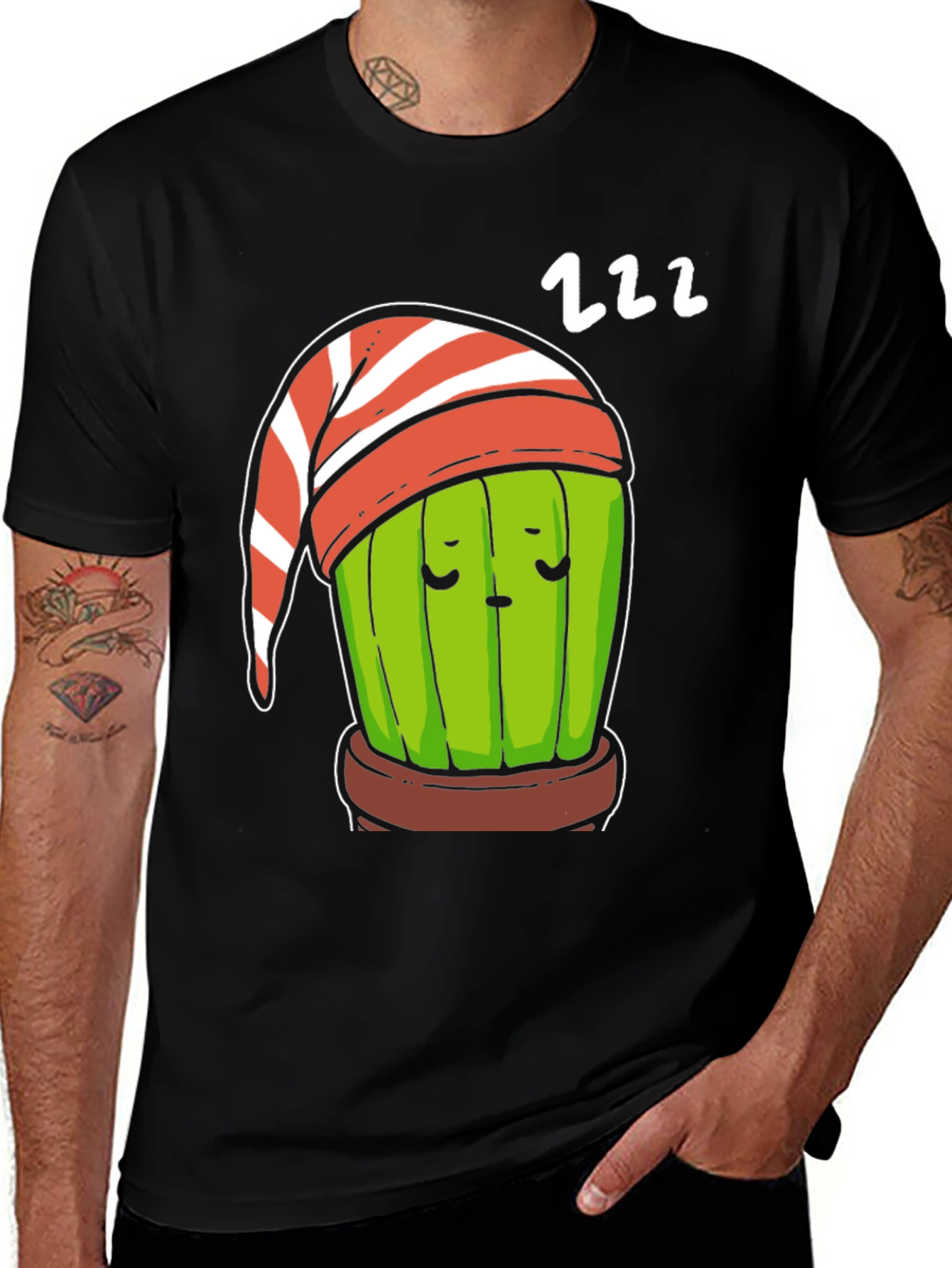Sleeping Cactus T-Shirt: Cozy and Cute!