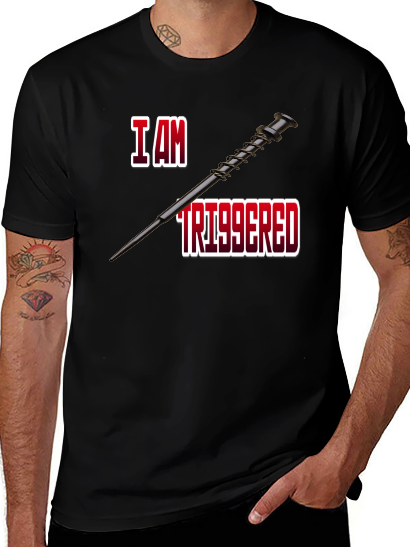 Variant 16 of I Am Triggered T-Shirt - Funny Novelty Tee
