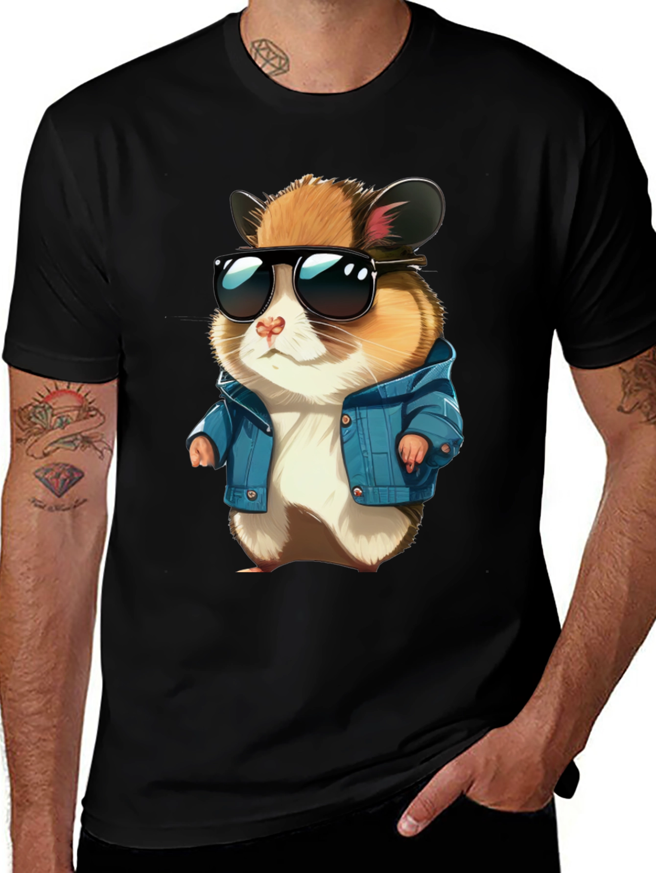 Variant 22 of Cool Hamster Graphic Tee - Streetwear Style
