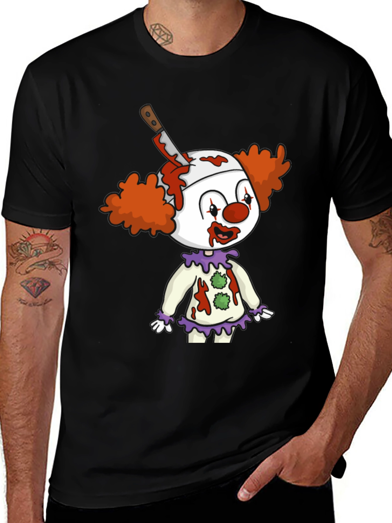 Variant 22 of Creepy Clown Tee - Halloween Costume Shirt