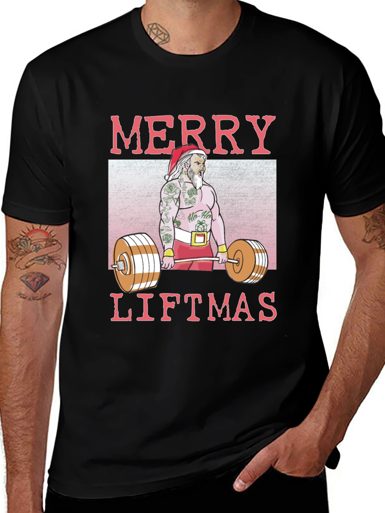 Merry Liftmas T-Shirt: Santa Gym Humor