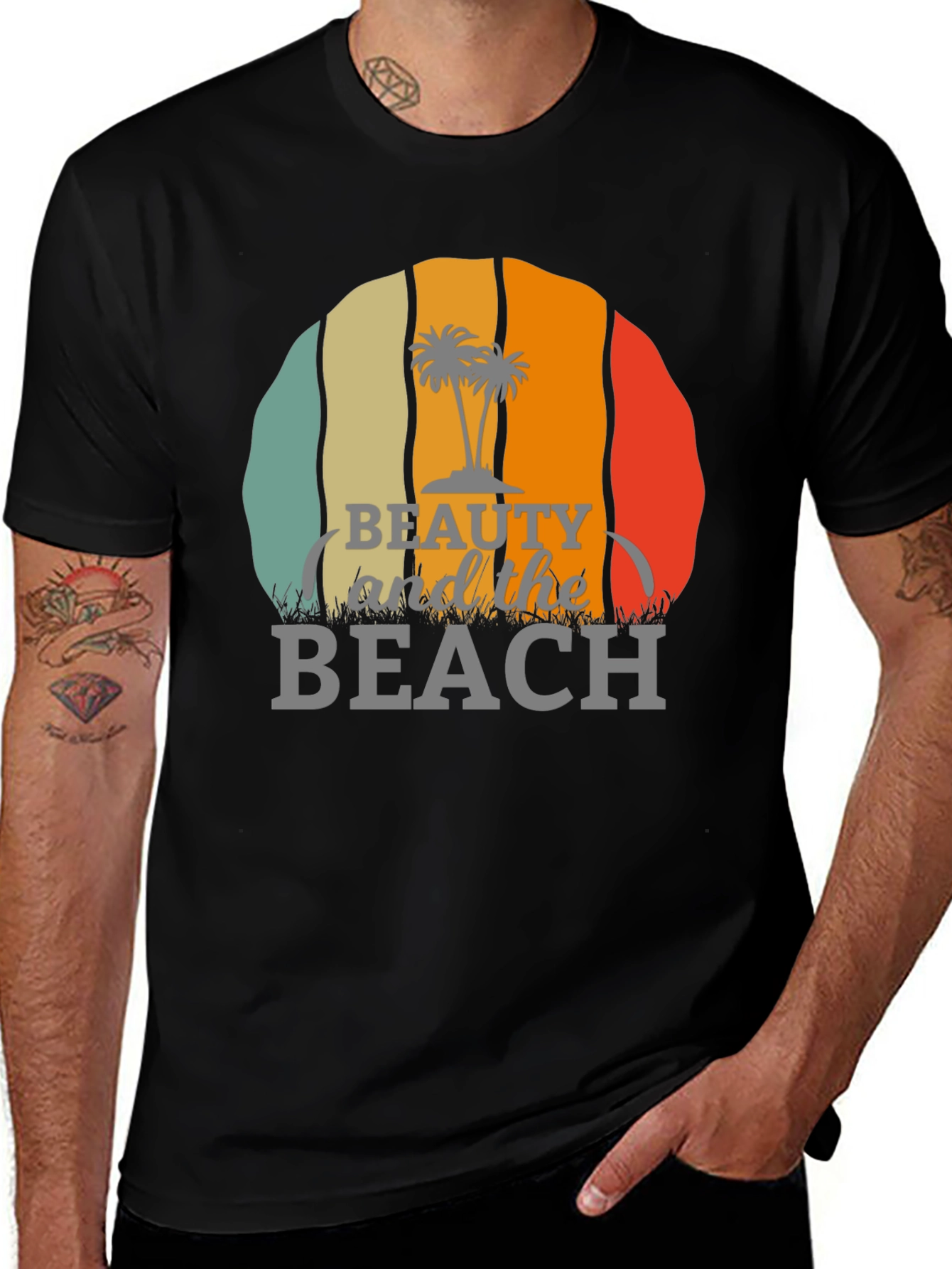 Variant 25 of Beauty and the Beach T-Shirt Retro Style Tee