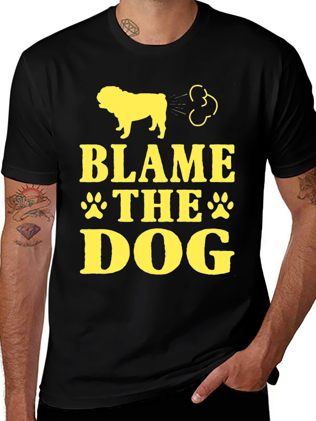 Variant 12 of Blame The Dog Funny T-Shirt