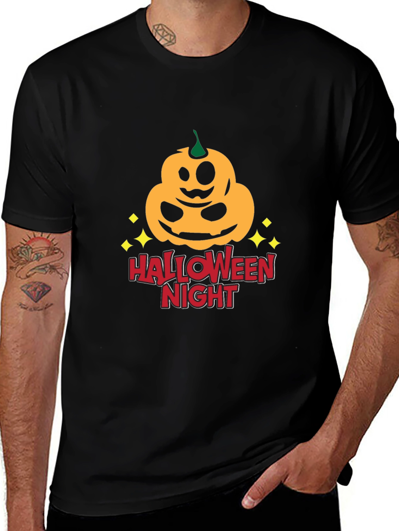 Halloween Night Pumpkin Graphic T-Shirt