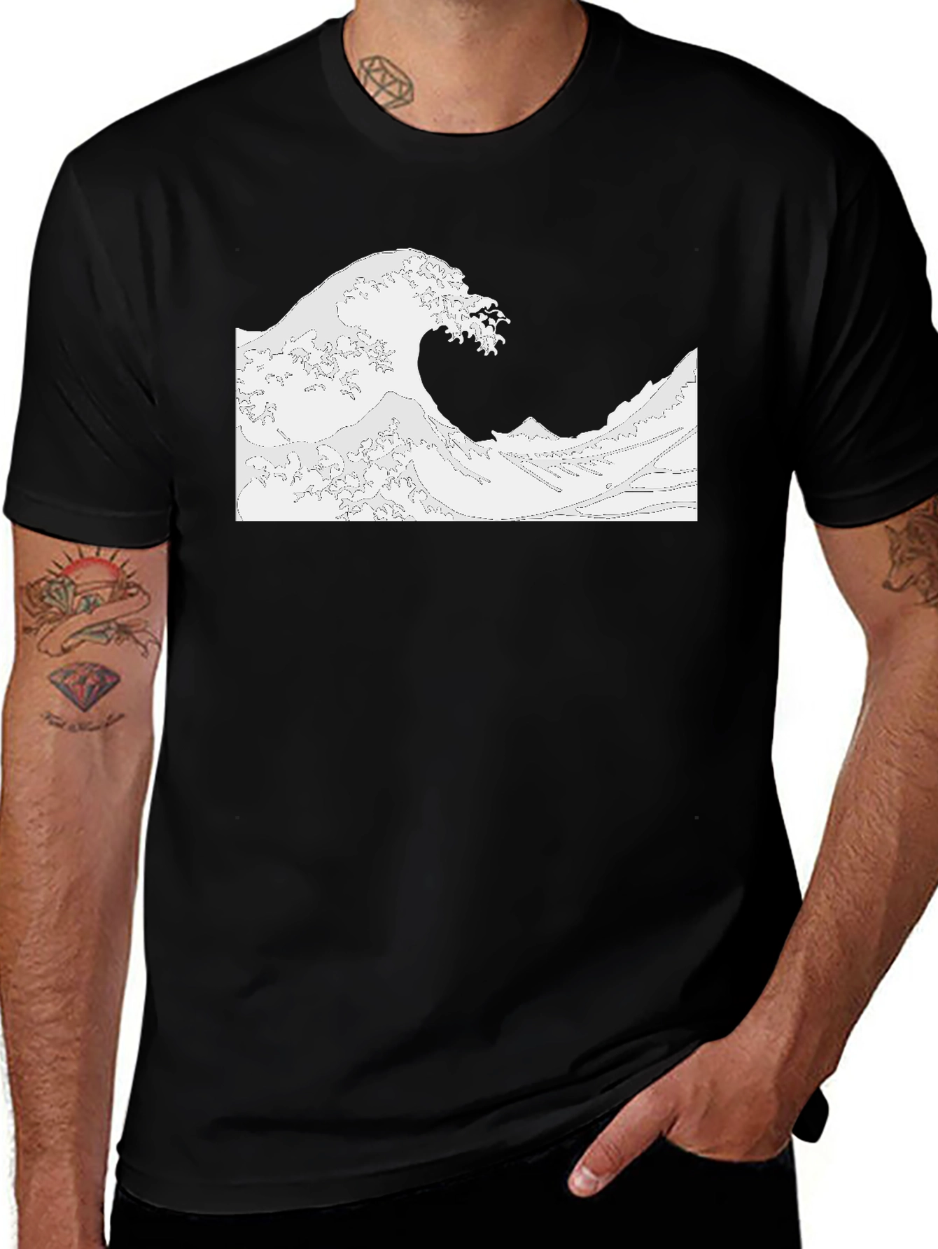 Variant 22 of Great Wave Black T-Shirt