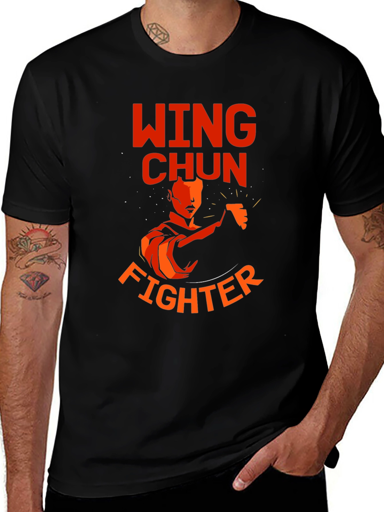 Wing Chun Fighter Graphic T-Shirt - Martial Arts Tee
