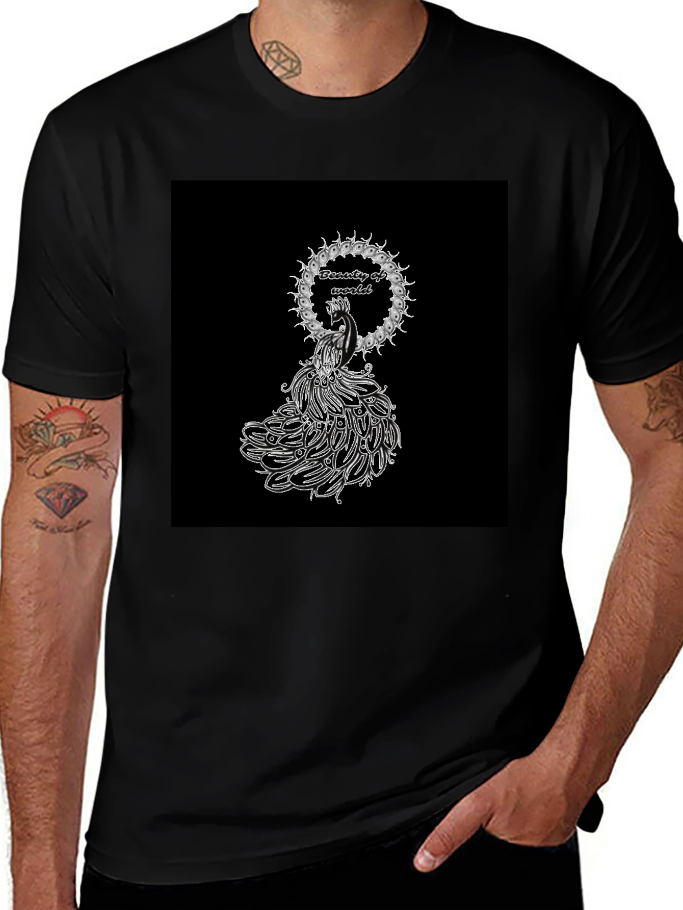 Variant 29 of Beauty of World Black T-Shirt
