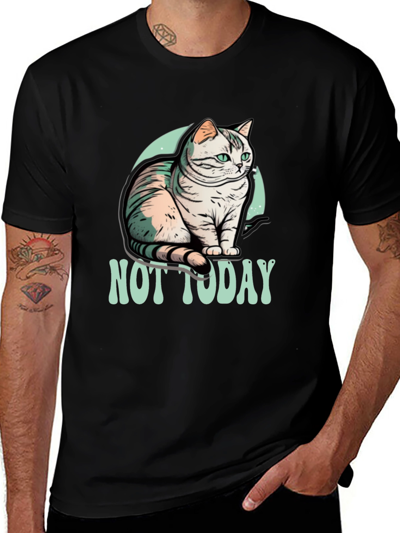 Variant 14 of Not Today Cat Graphic T-Shirt