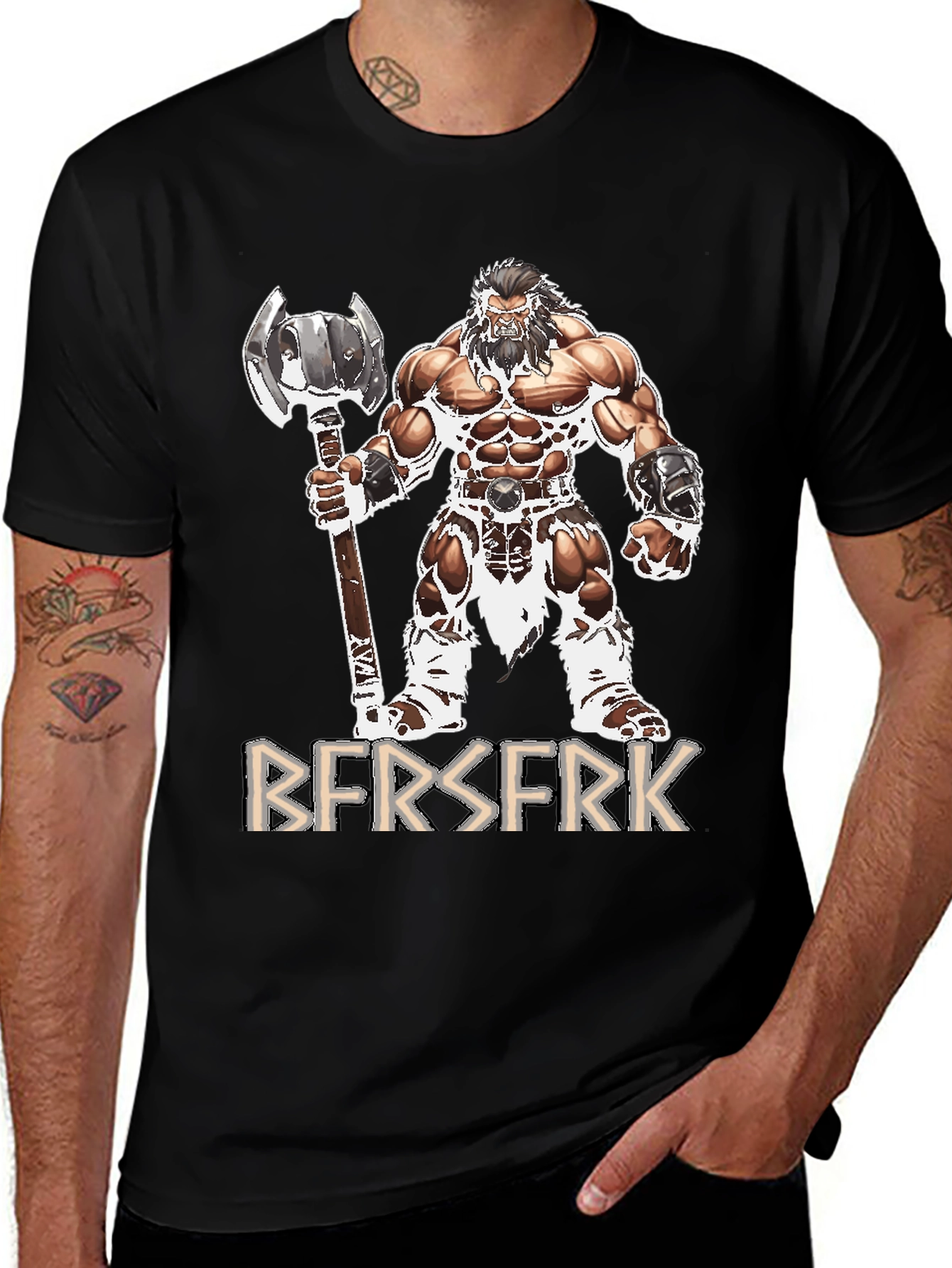 Berserk Viking Graphic Tee - Premium Cotton Comfort