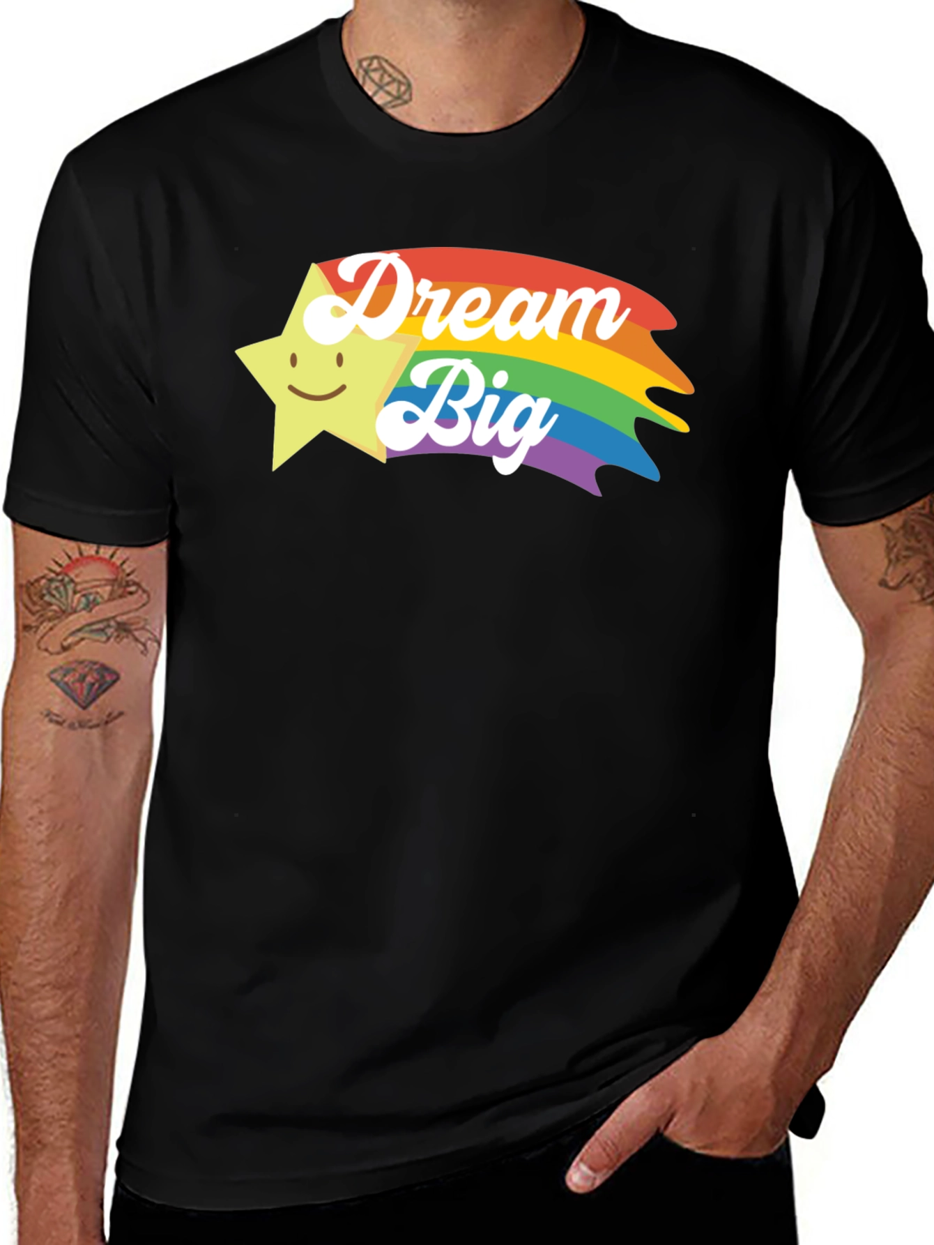 Variant 29 of Dream Big Rainbow Star Graphic T-Shirt