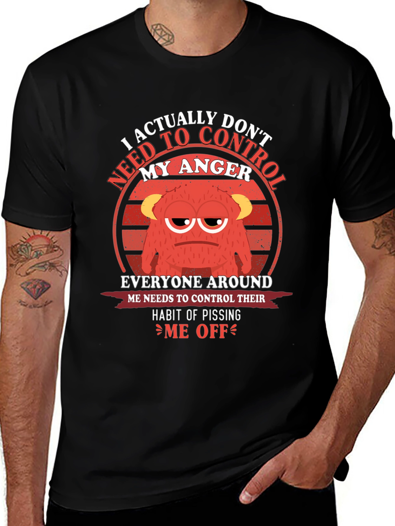 Variant 12 of Angry Monster Graphic T-Shirt - Funny Humor Tee