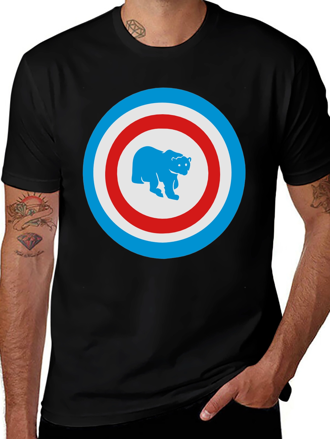 Variant 6 of Bear Logo T-Shirt - Crew Neck Graphic Tee