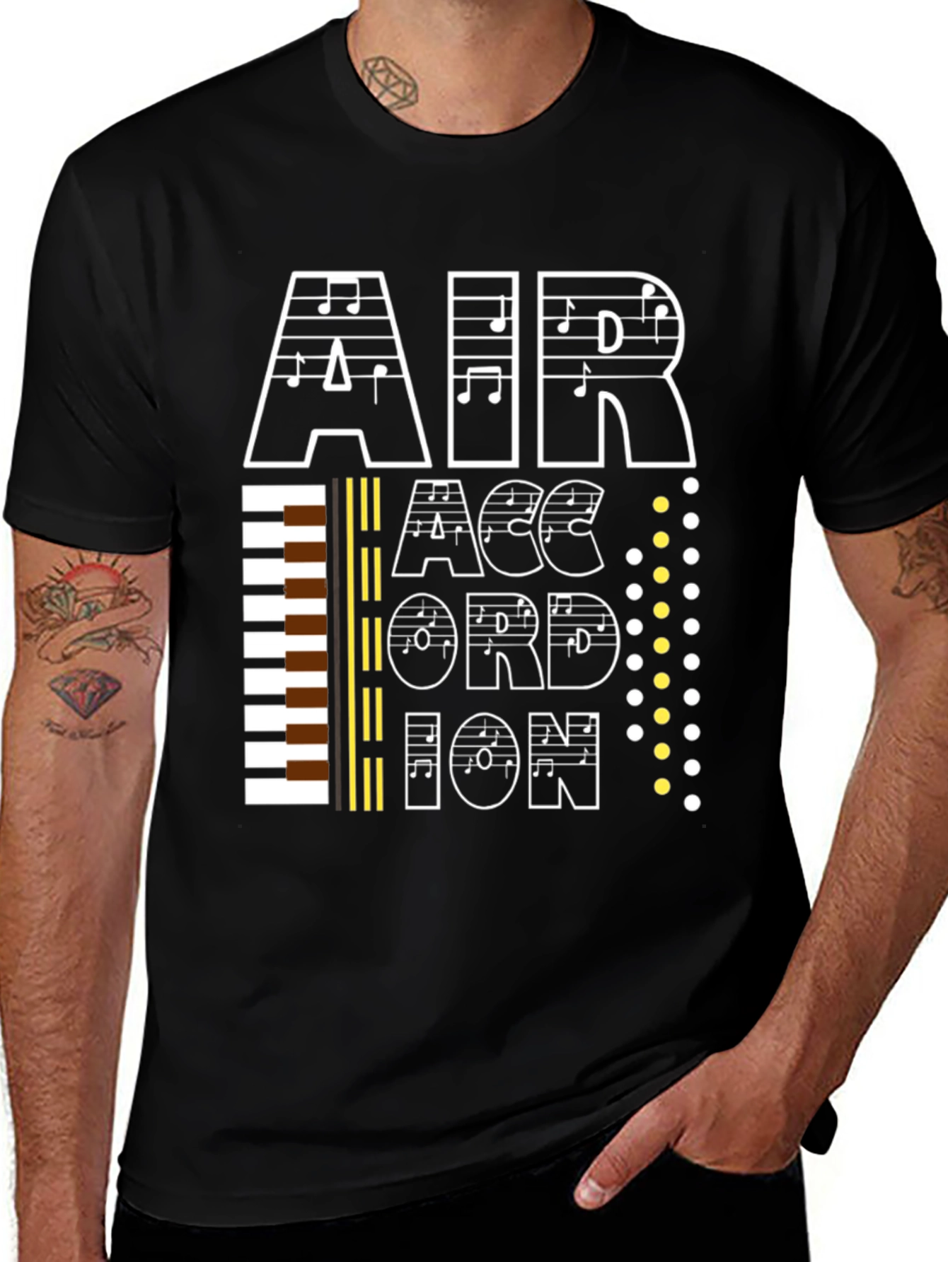 Variant 22 of Air Accordion Music T-Shirt