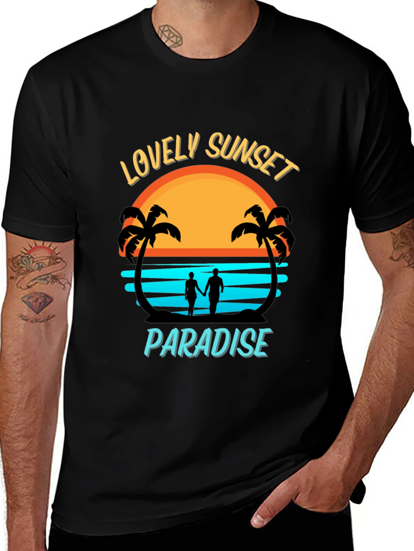 Variant 20 of Lovely Sunset Paradise Graphic T-Shirt