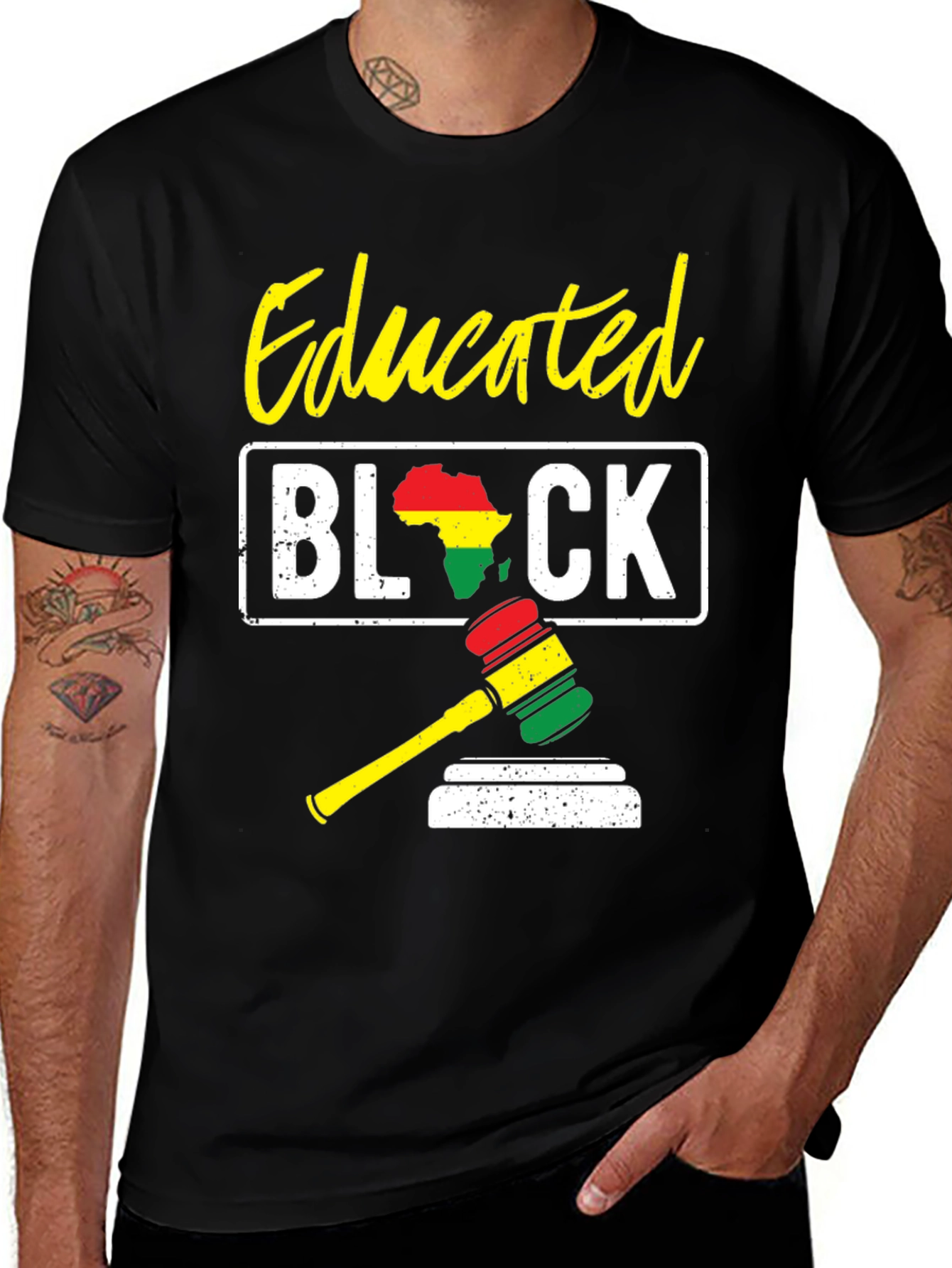 Variant 25 of Educated Black Gavel T-Shirt