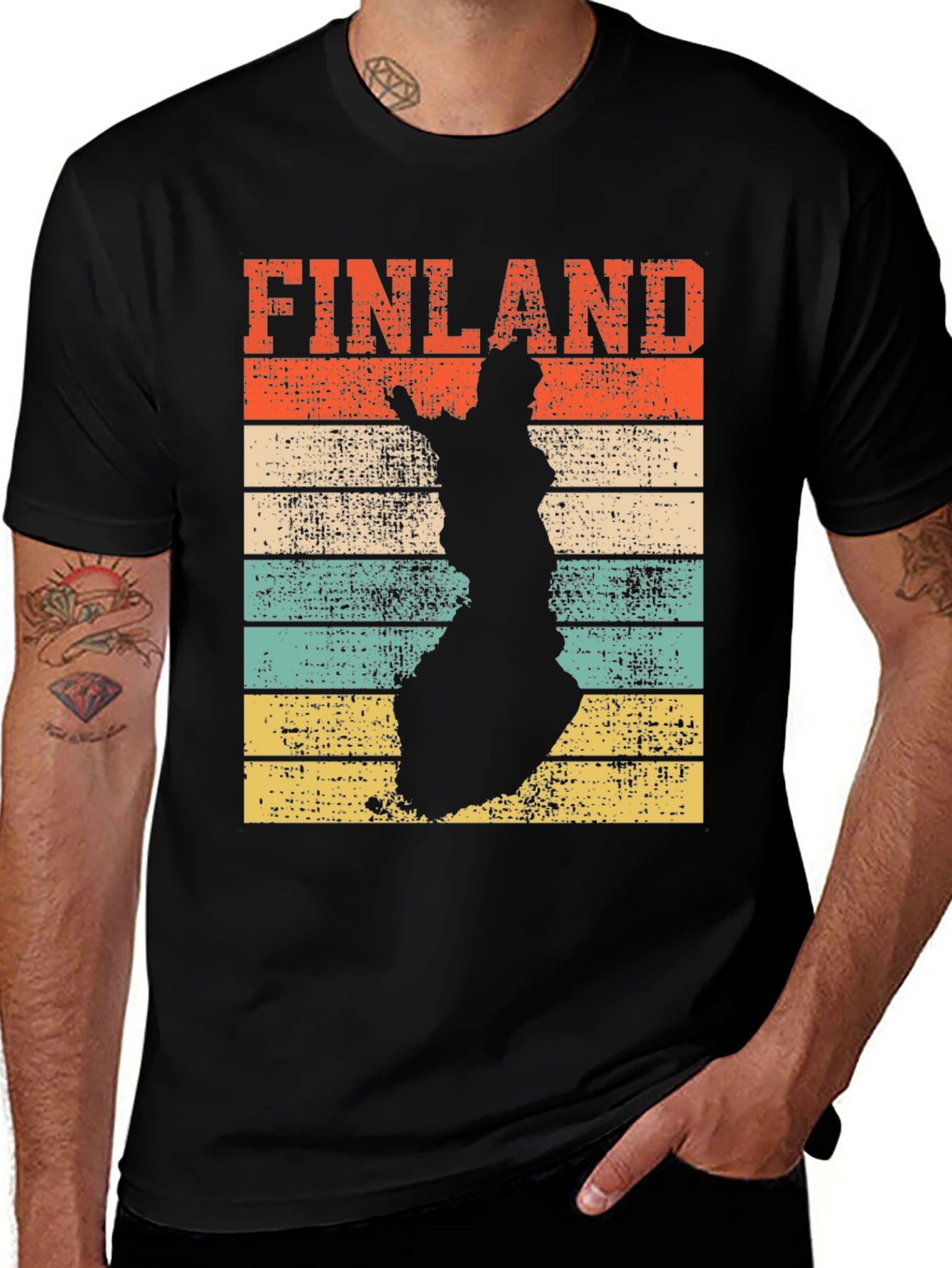 Finland Map Retro T-Shirt | Vintage Finnish Pride