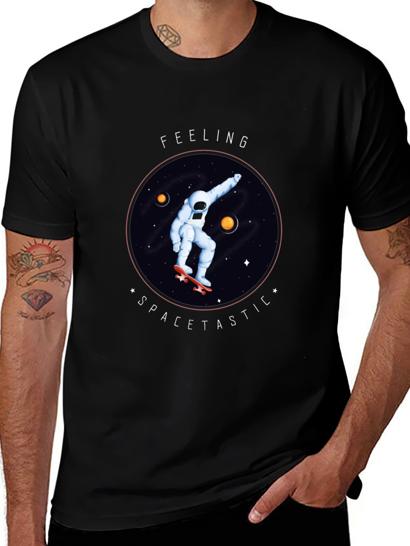 Variant 28 of Spacetastic Astronaut Skateboard T-Shirt