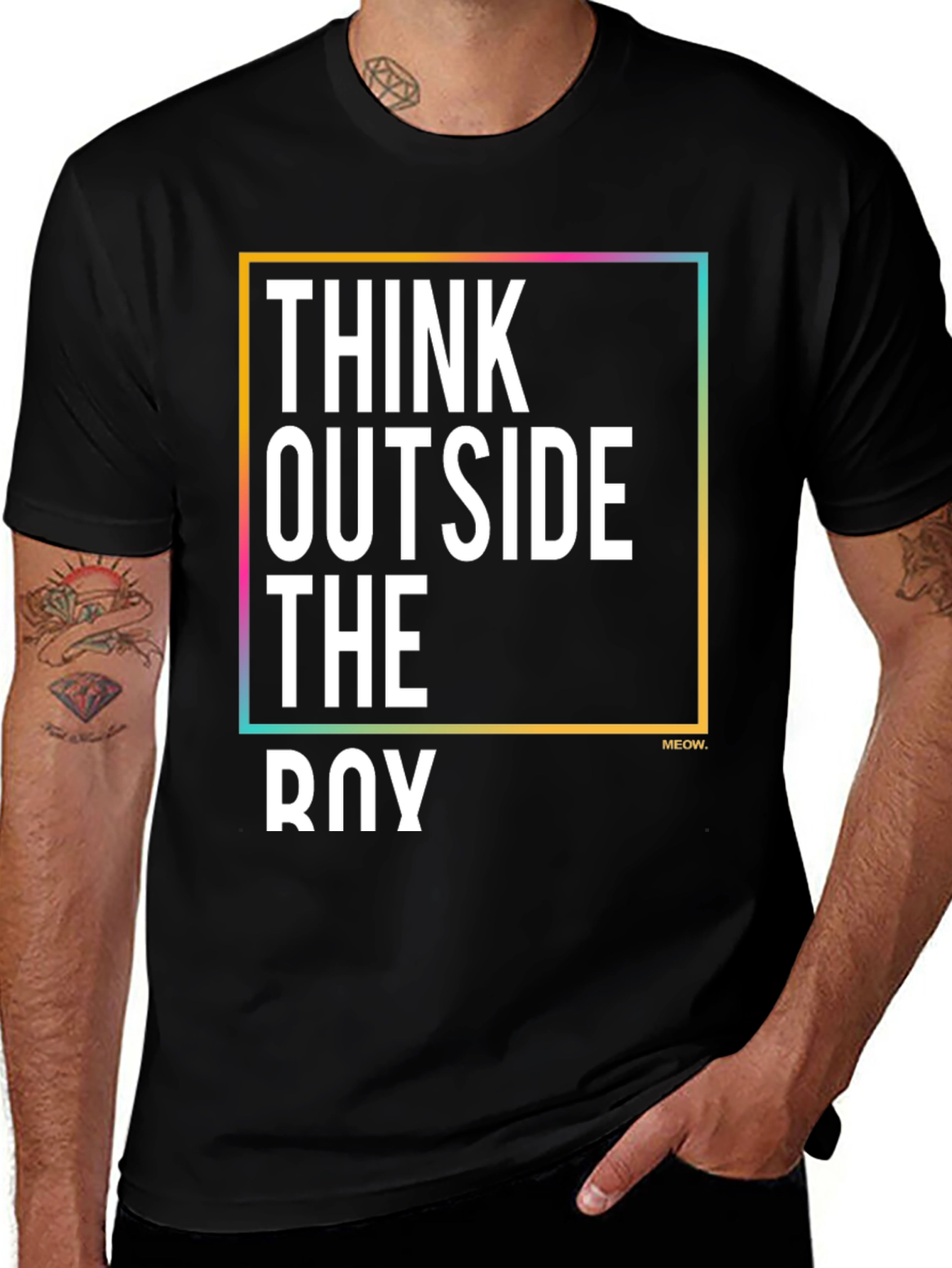 Variant 30 of Think Outside the Box T-Shirt - Unique Graphic Tee