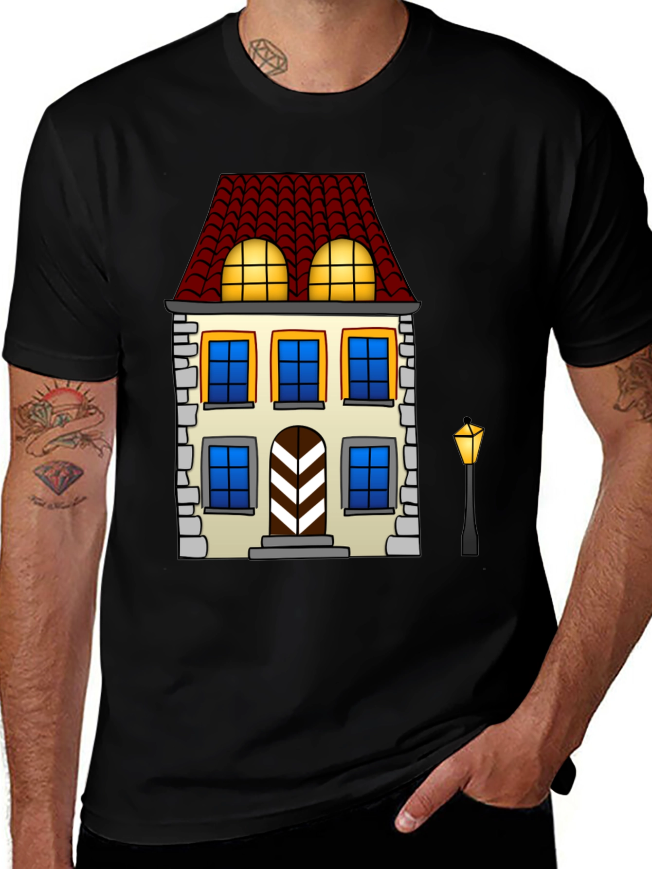 Variant 7 of Vintage House Graphic Tee - Unique Design