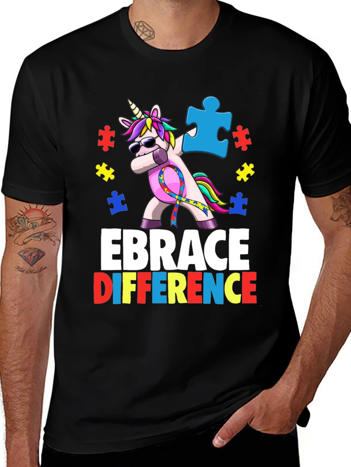 Variant 13 of Embrace Difference Autism Awareness T-Shirt