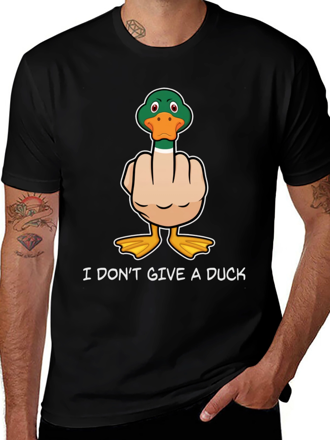 Variant 2 of I Don't Give a Duck Graphic Tee - Funny Novelty Shirt
