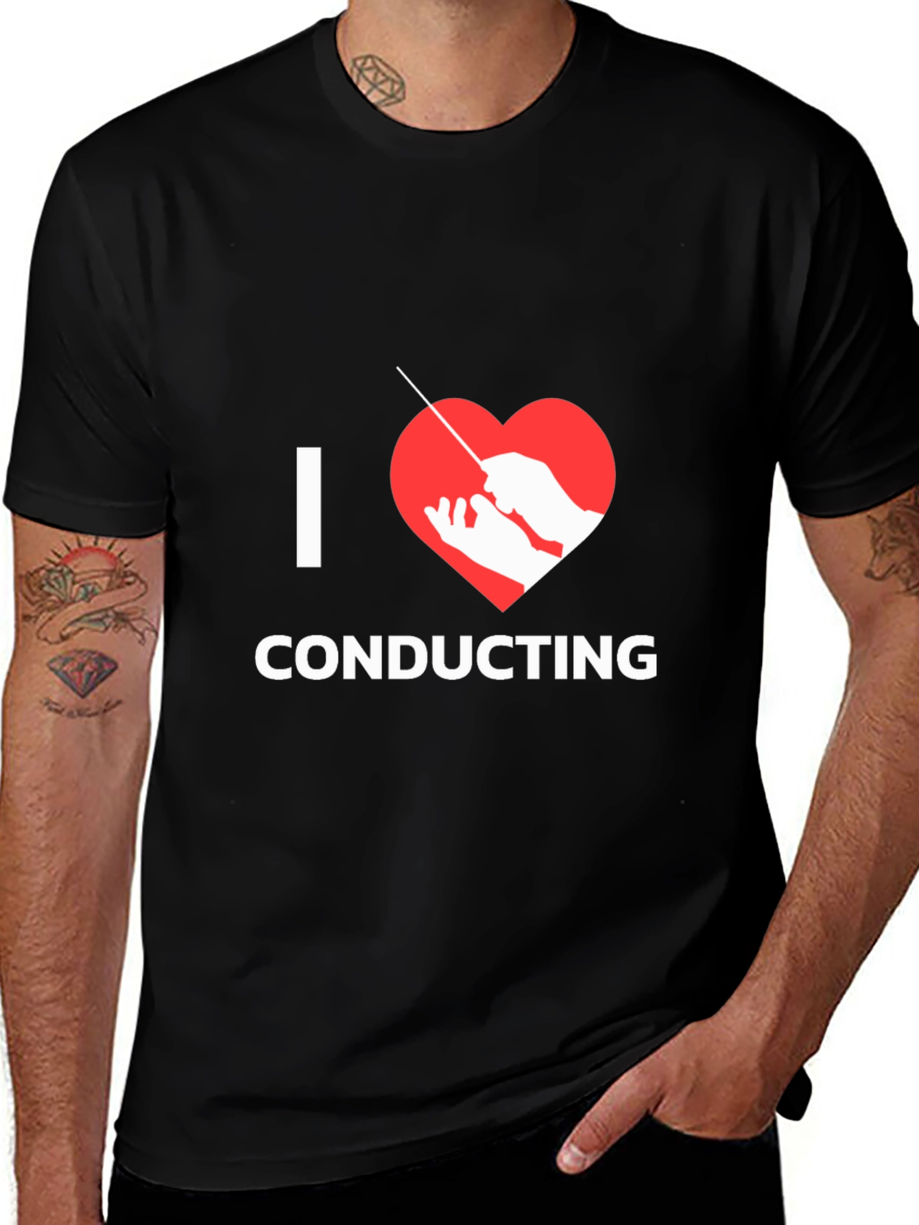 Variant 29 of I Heart Conducting T-Shirt - Musician Love Tee
