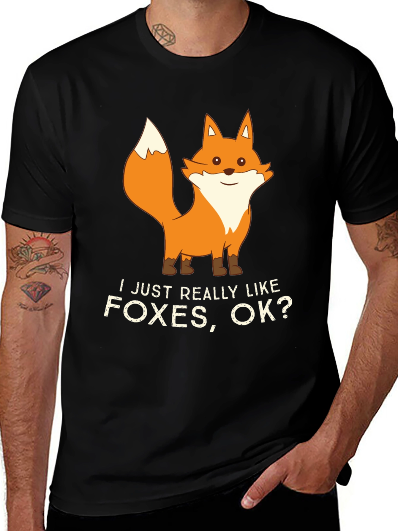Variant 23 of Cute Fox T-Shirt - I Just Really Like Foxes Ok?