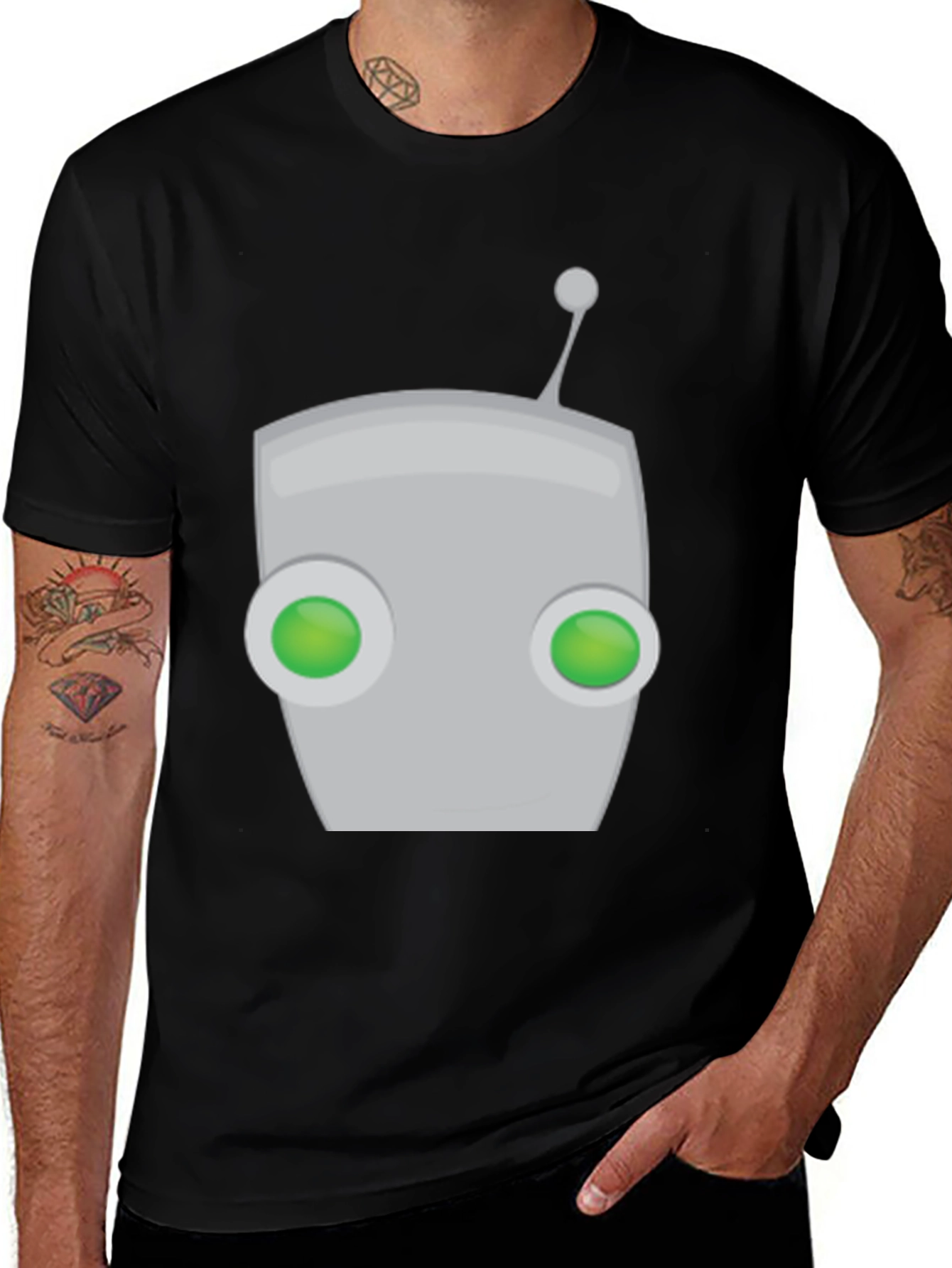 Variant 9 of Men's Black Gir Robot Graphic Tee