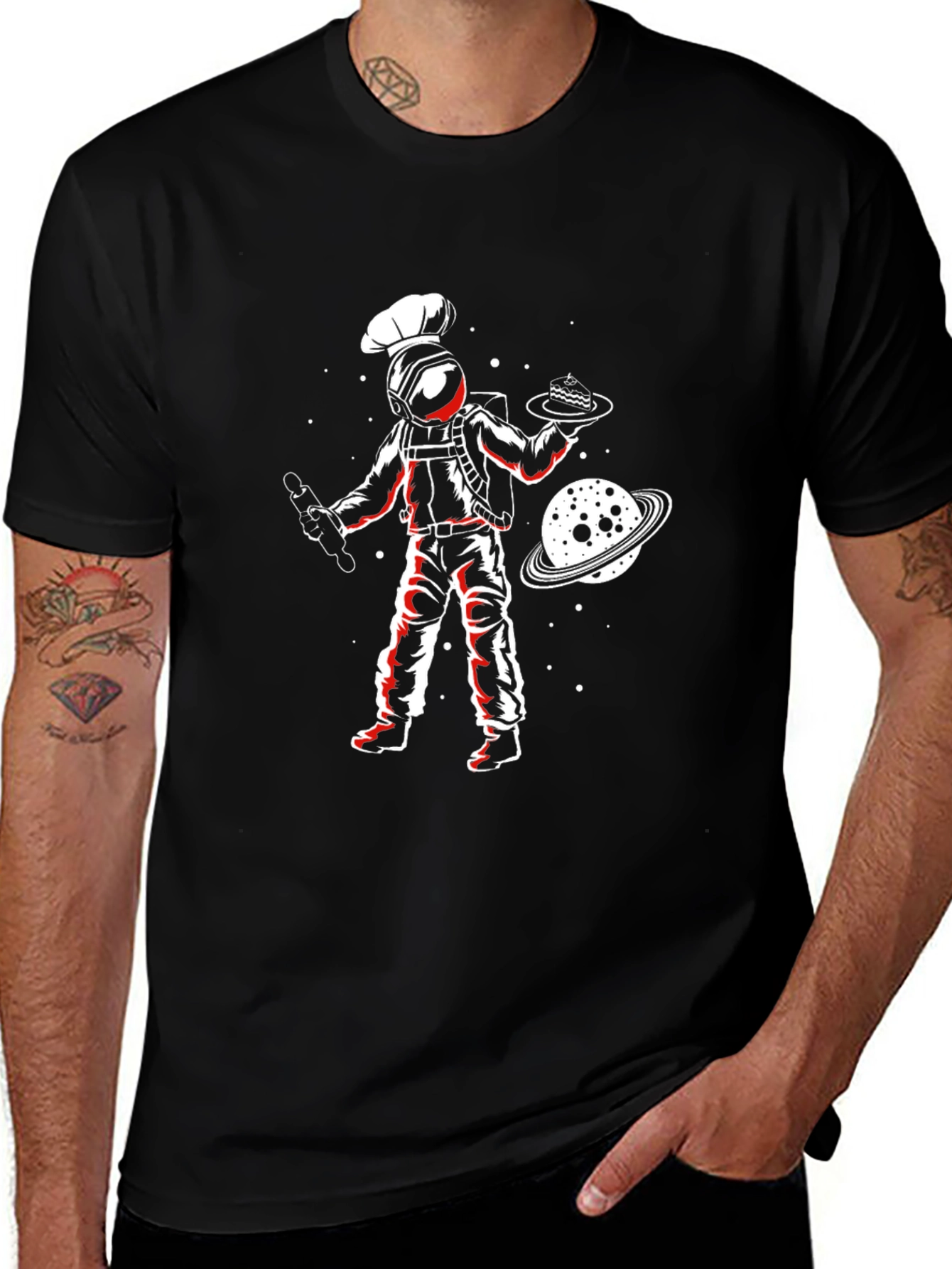 Variant 2 of Chef Astronaut T-Shirt - Space Baker Design