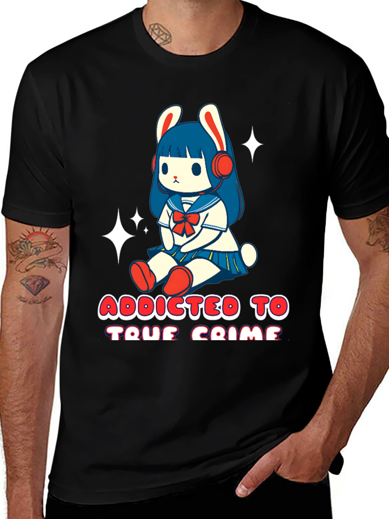 Variant 28 of Addicted to True Crime Anime T-Shirt
