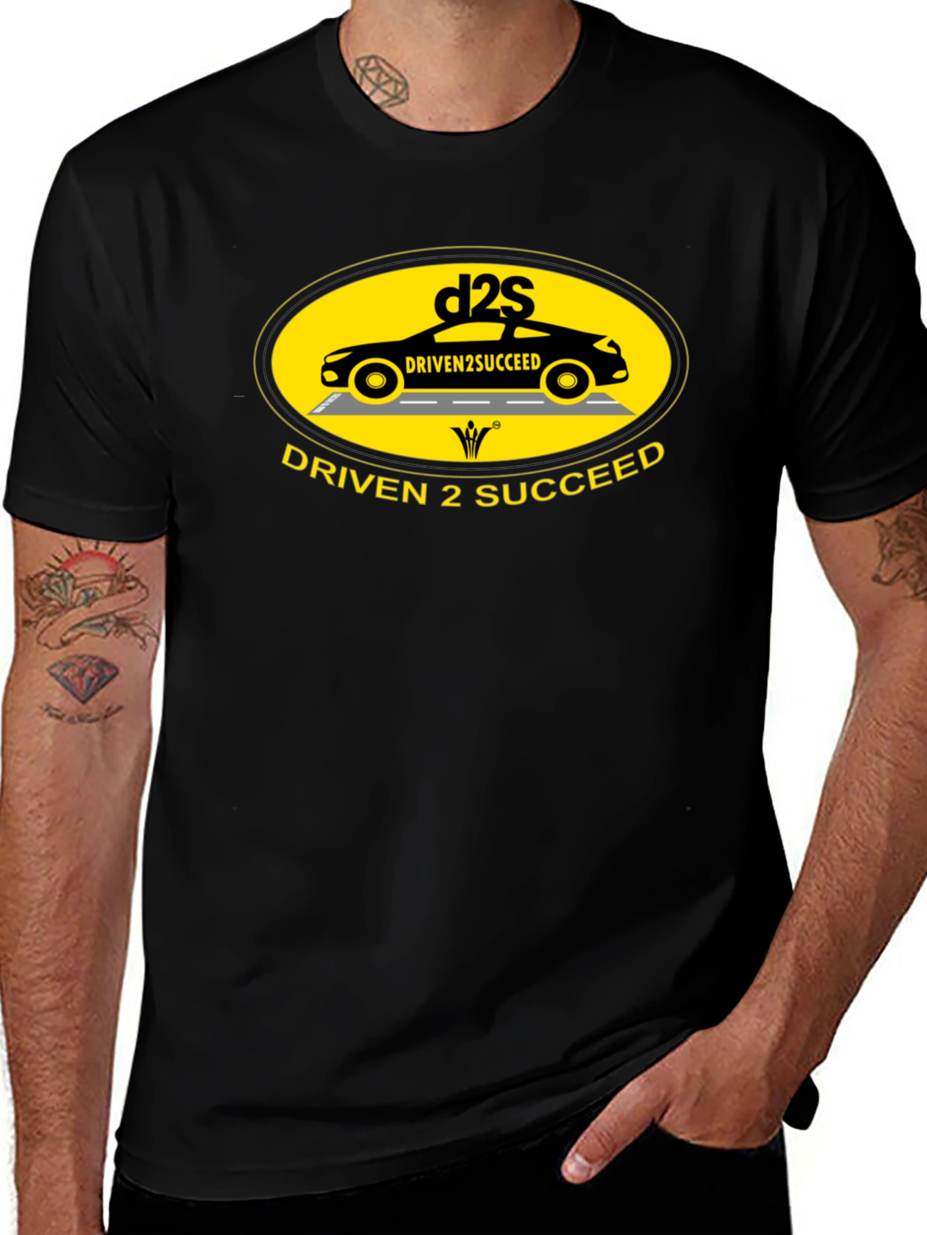 Driven 2 Succeed Black Graphic T-Shirt