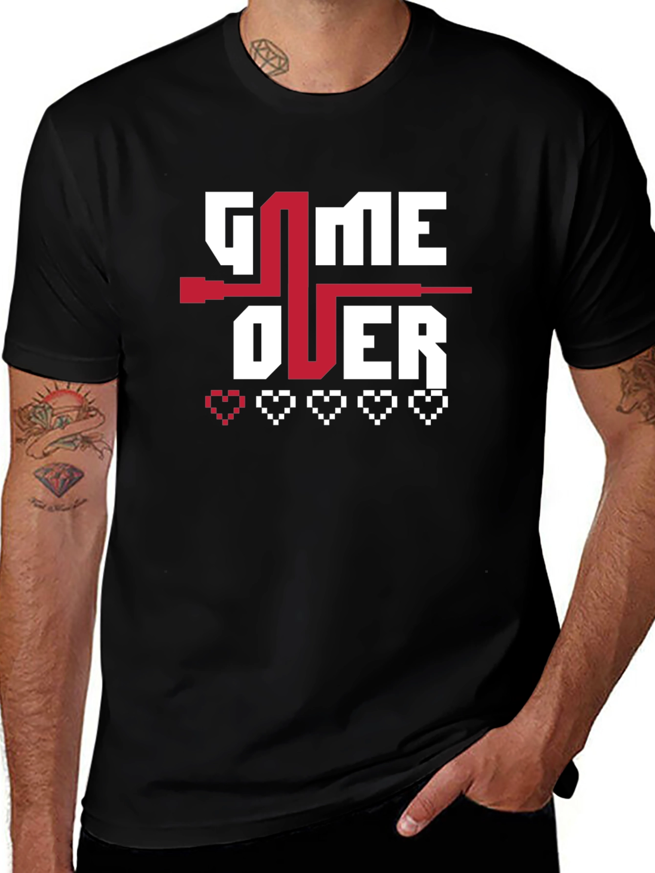 Game Over Pixel Art T-Shirt - Gamer Style