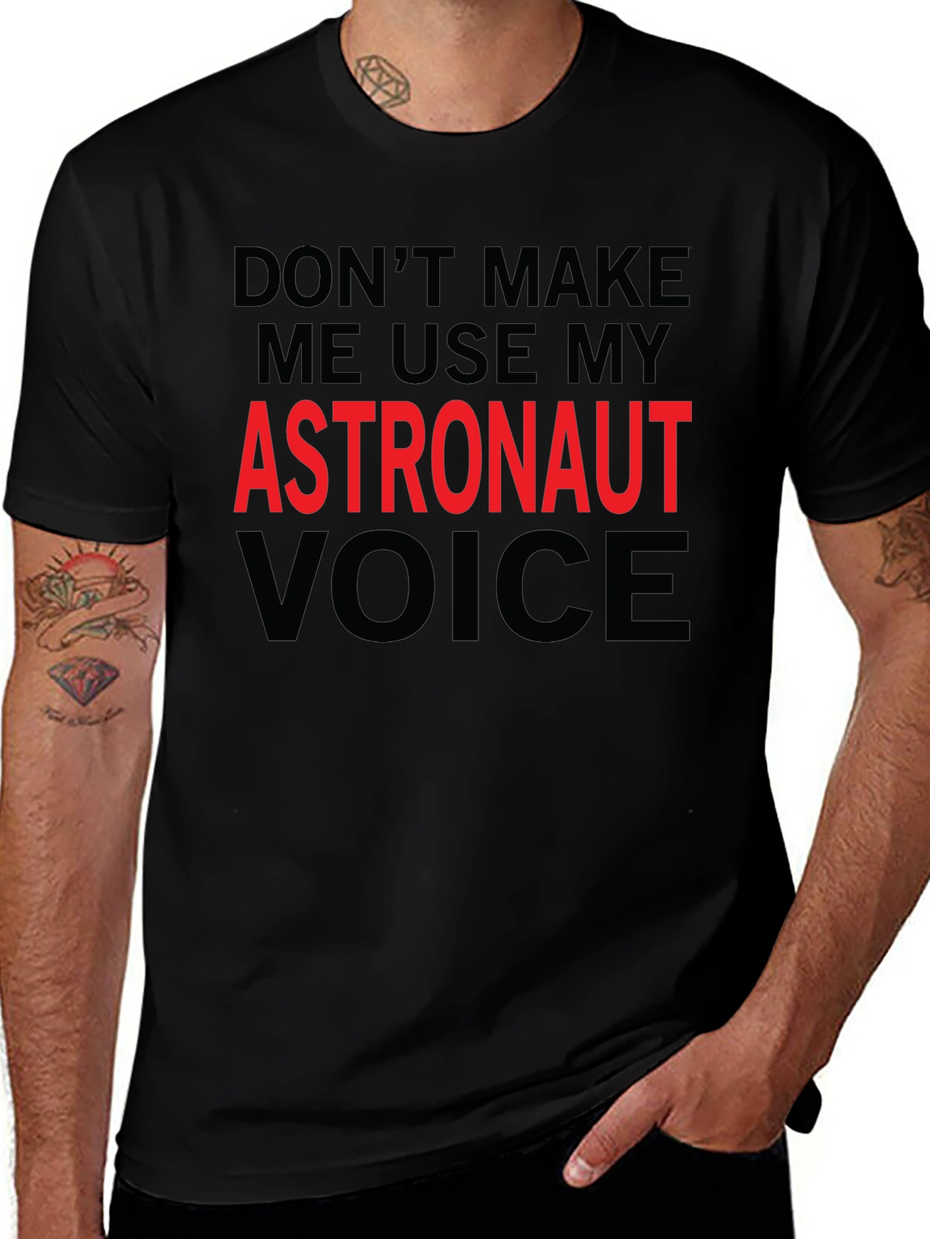 Variant 14 of Astronaut Voice Novelty Graphic T-Shirt